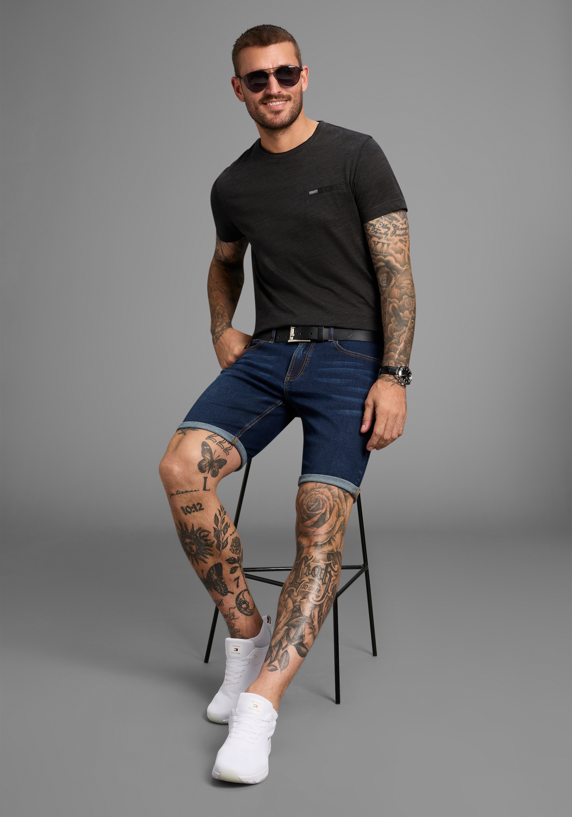 Bruno Banani Jeansshorts »Hutch-Shorts«, niedrige Leibhöhe