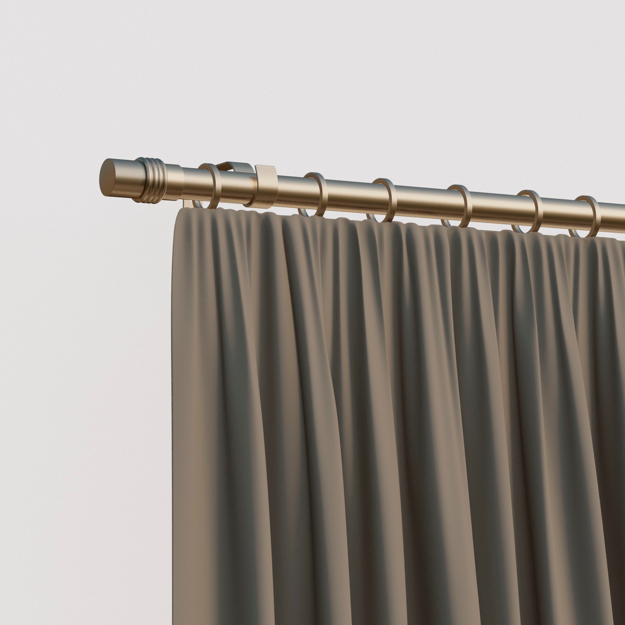 indeko Gardinenstange »Zylinder« Ø 16 mm 1 läufig-läufig Wunschmaßlänge