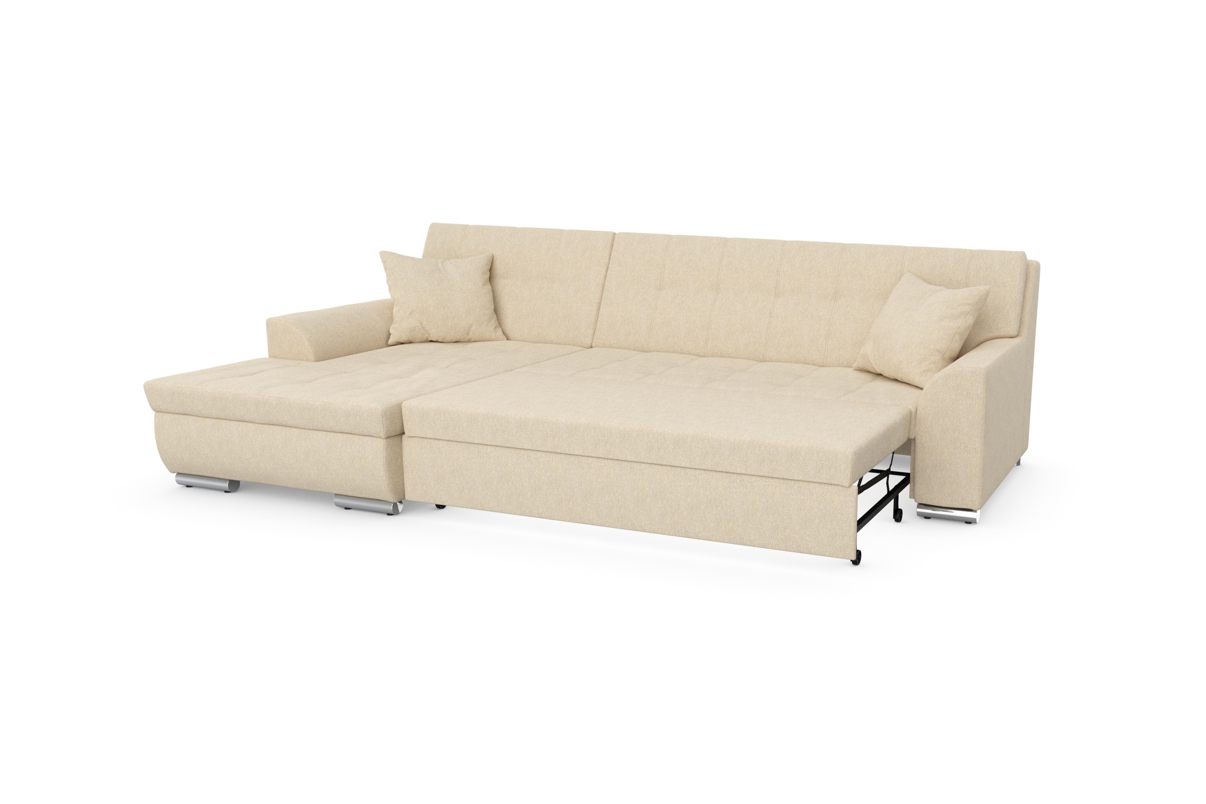 DOMO collection Ecksofa Treviso, wahlweise mit Bettfunktion, incl. Zierkissen