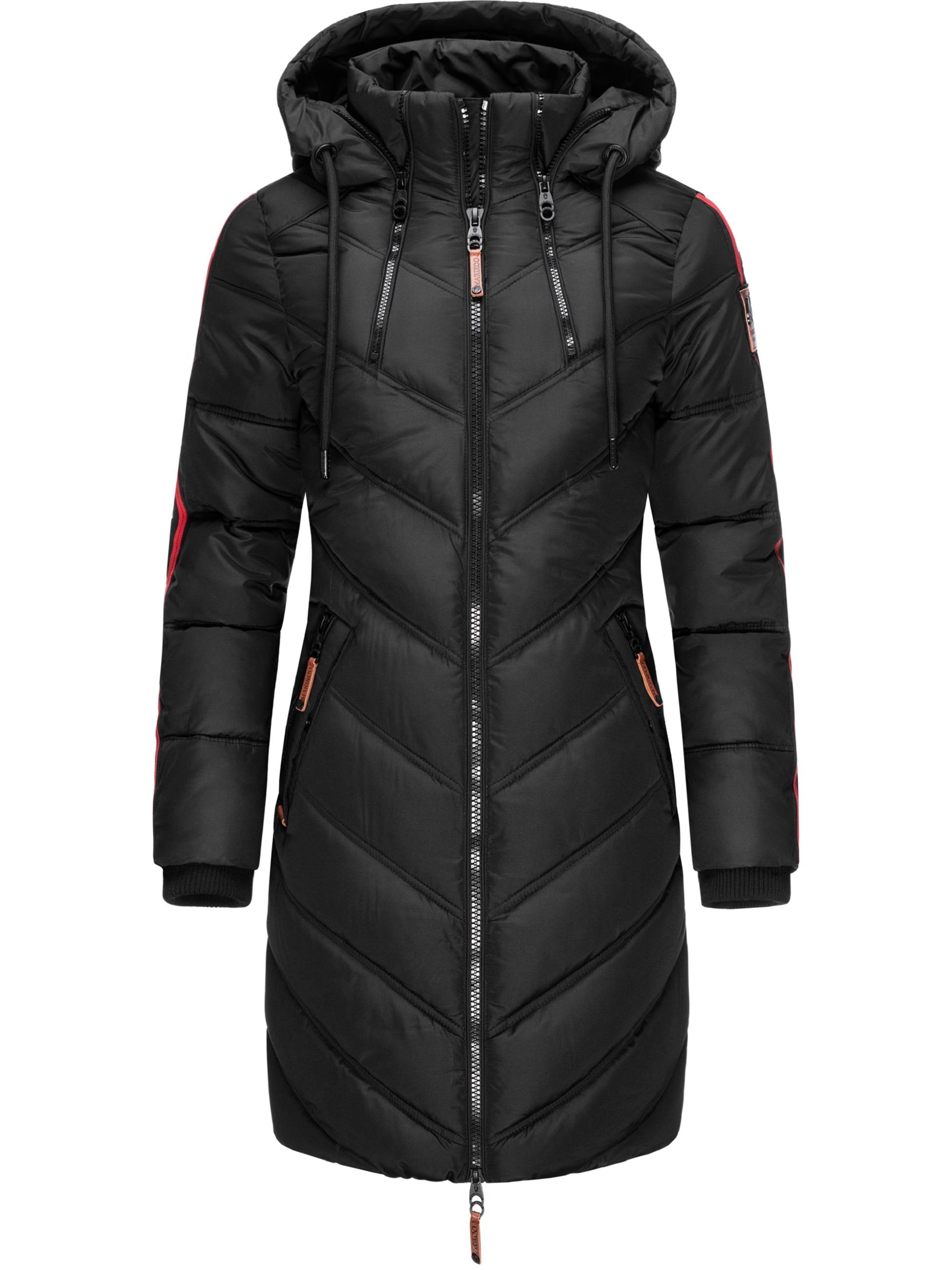 Marikoo Wintermantel »Wintermantel Armasa«, modischer Damen Winter Steppmantel mit Kapuze