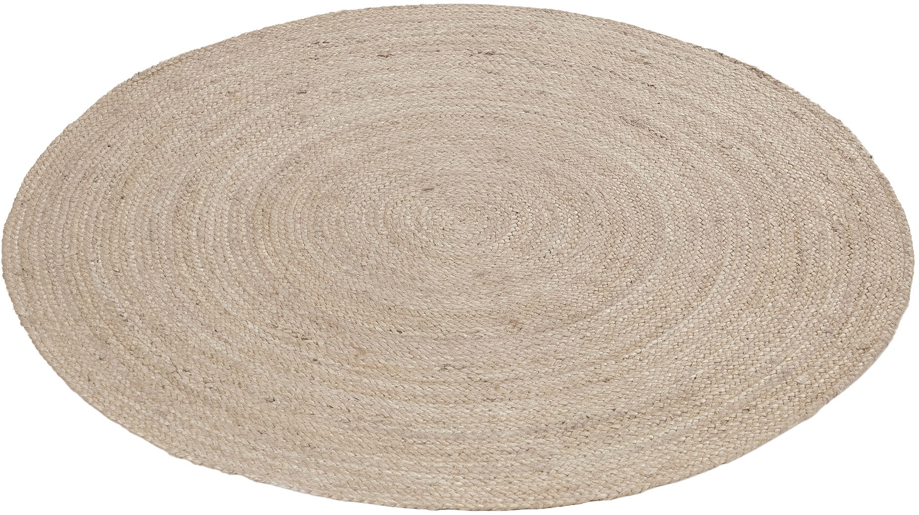 carpetfine Teppich »Nele Juteteppich Naturfaser«, rund, 6 mm Höhe, geflochtener Wendeteppich aus 100%Jute, in rund und oval, viele Größen
