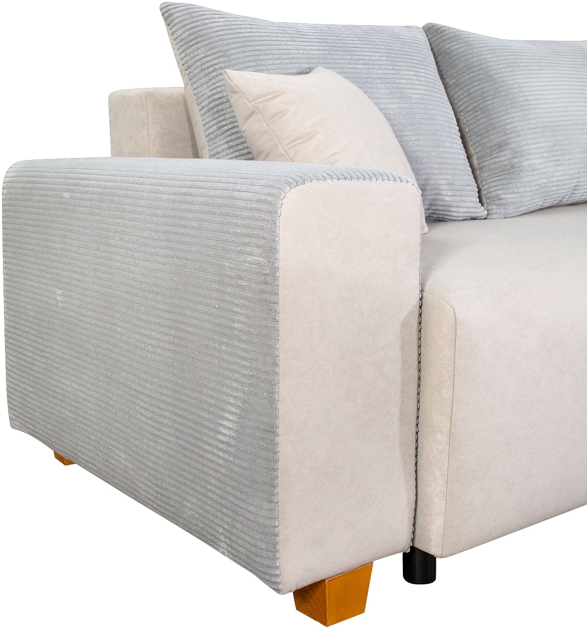 COLLECTION AB Schlafsofa »Yves, Liegefläche (B/T): 142/194 cm«, inkl. Bettfunktion, Bettkasten, Federkern & Zierkissen