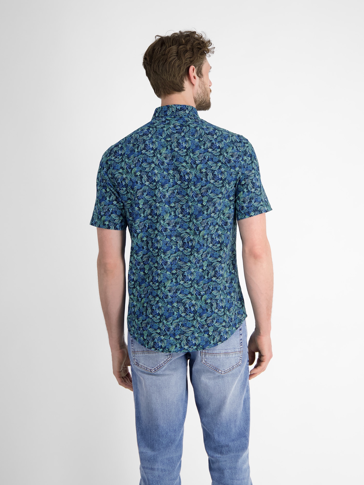 LERROS Kurzarmhemd »LERROS Herren Sommerhemd, floral bedruckt«