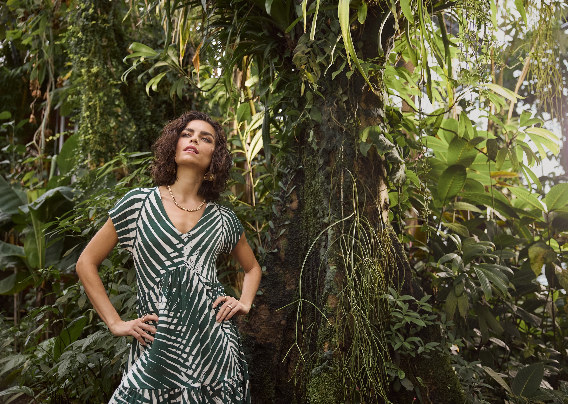 Laura Scott Sommerkleid gemustertes Design, für Casualmode und Sommermode