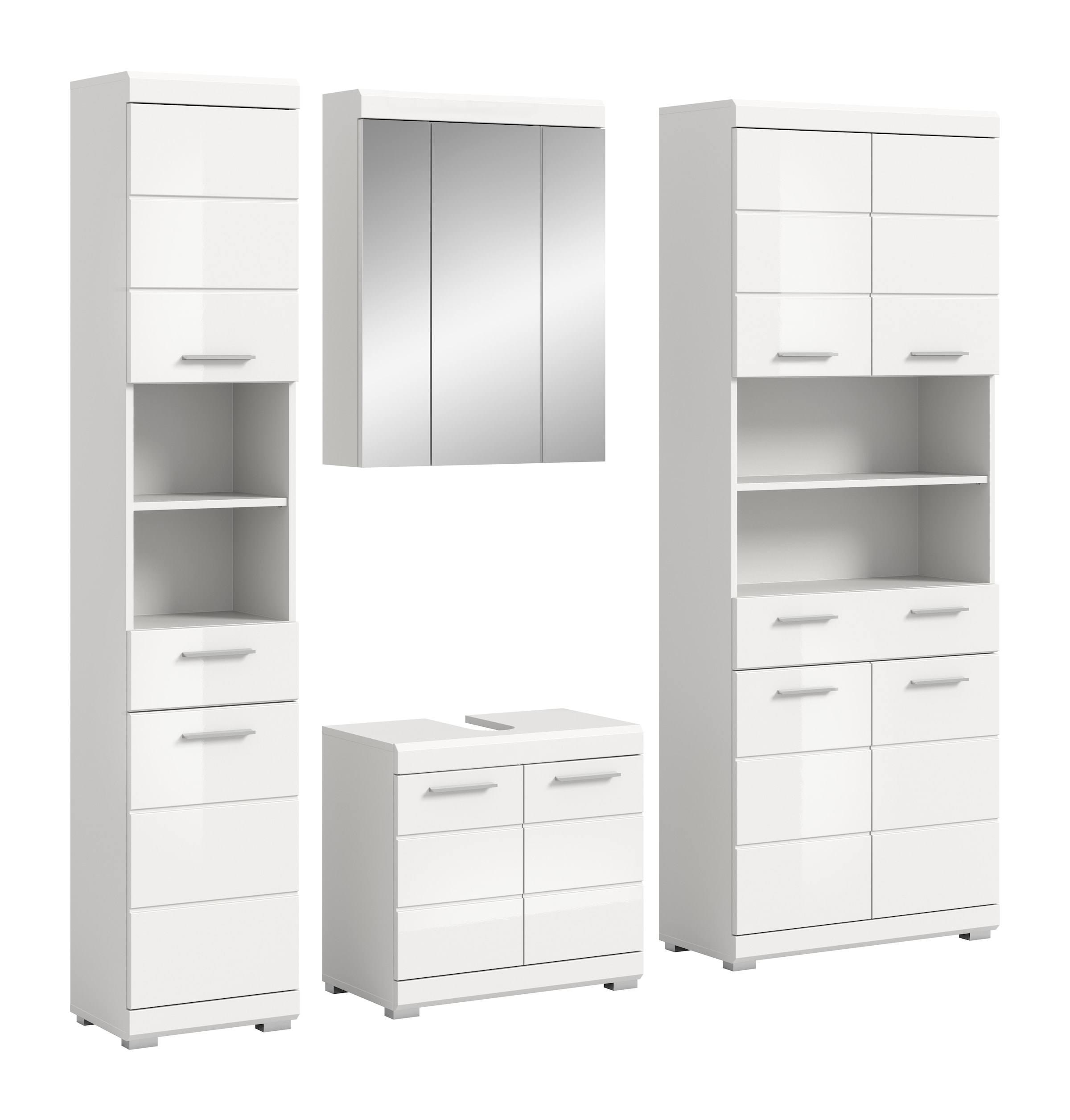 welltime Badmöbel-Set »Siena, 4 teilig, bestehend aus:« Set, TOPSELLER!, 4 Stk. tlg.