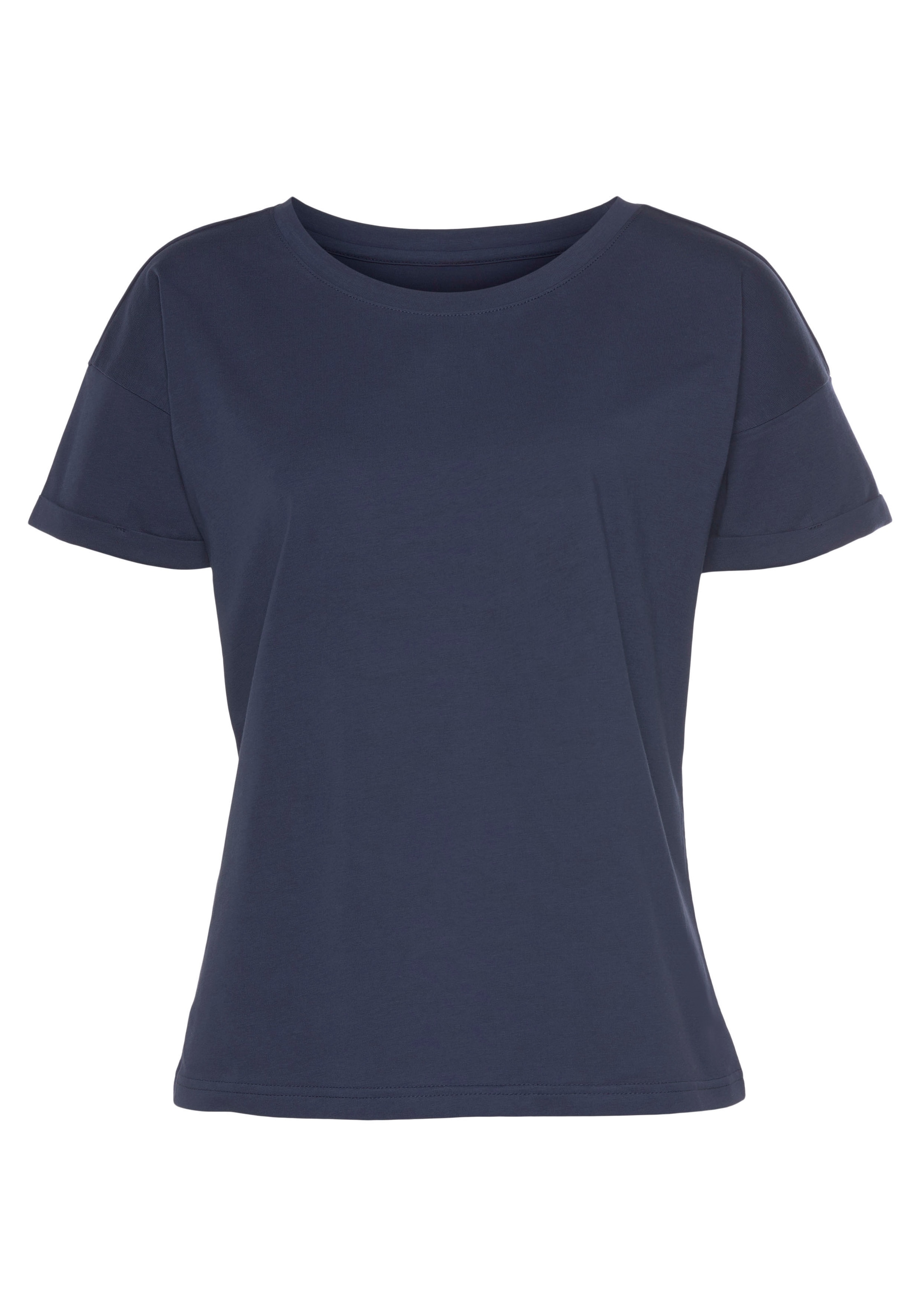 H.I.S T-Shirt, mit Ärmelaufschlag, im maritimen Stil, Loungewear