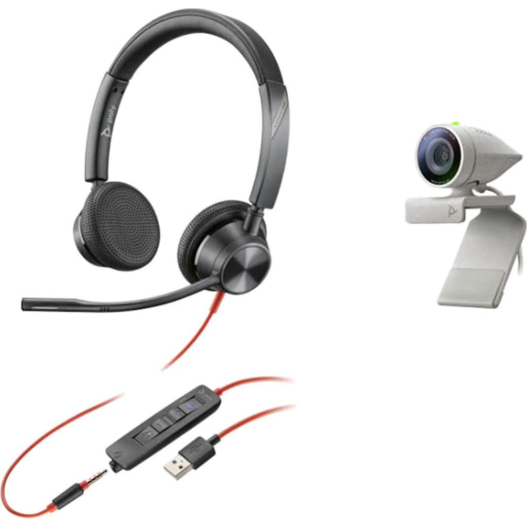 Poly Over-Ear-Kopfhörer »Studio P5 USB HD Webcam Bundle mit Blackwire C3325«