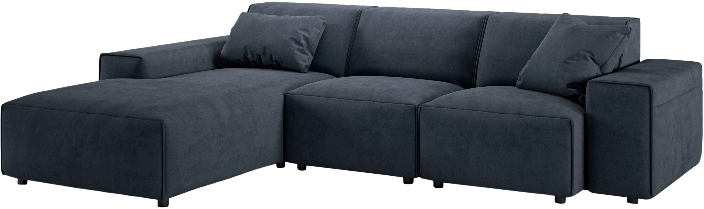 andas Ecksofa »Glimminge L-Form auch in Breitcord, Feincord + Easy care-Bezug,«, Breite 264, Zierkissen