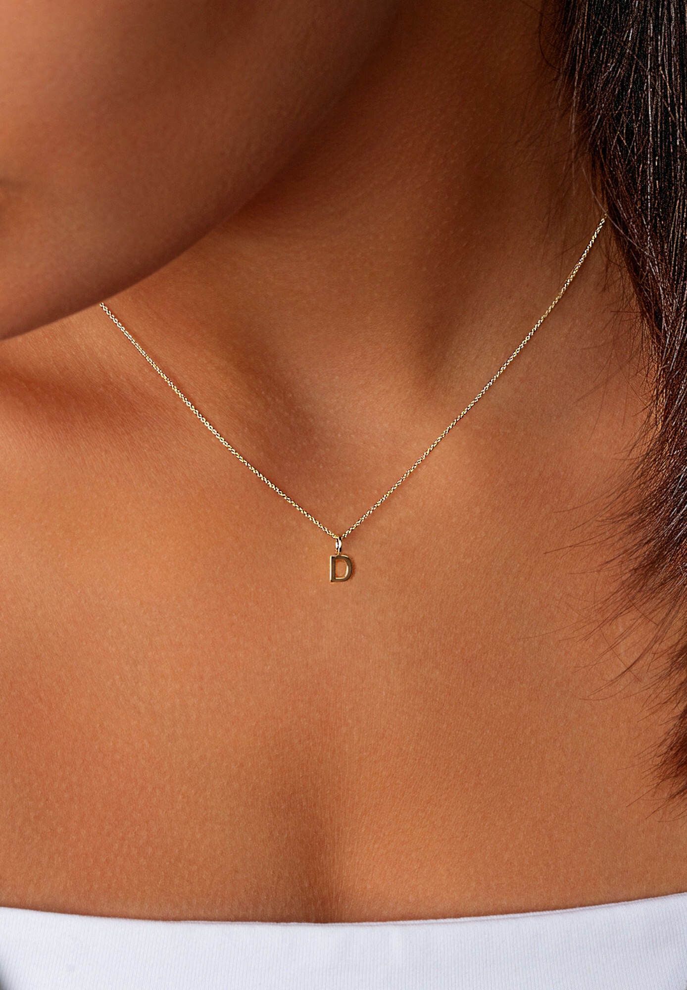 ONE ELEMENT Kettenanhänger »Buchstabe D Buchstaben Anhänger aus 333 Gelbgold«