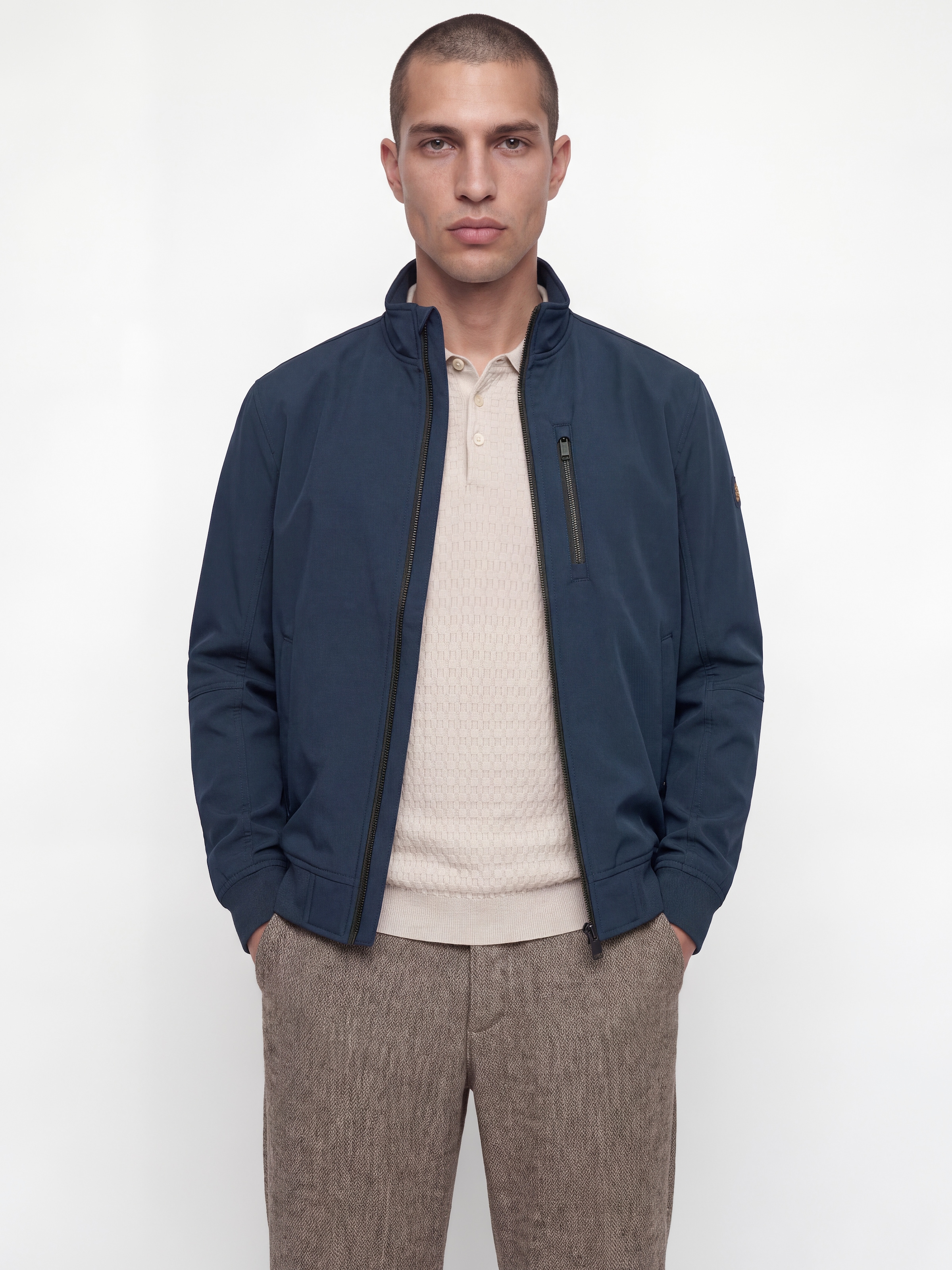 Jack & Jones Softshelljacke »JJELIAM SOFTSHELL BOMBER NOOS« Kunstfaser, regular fit