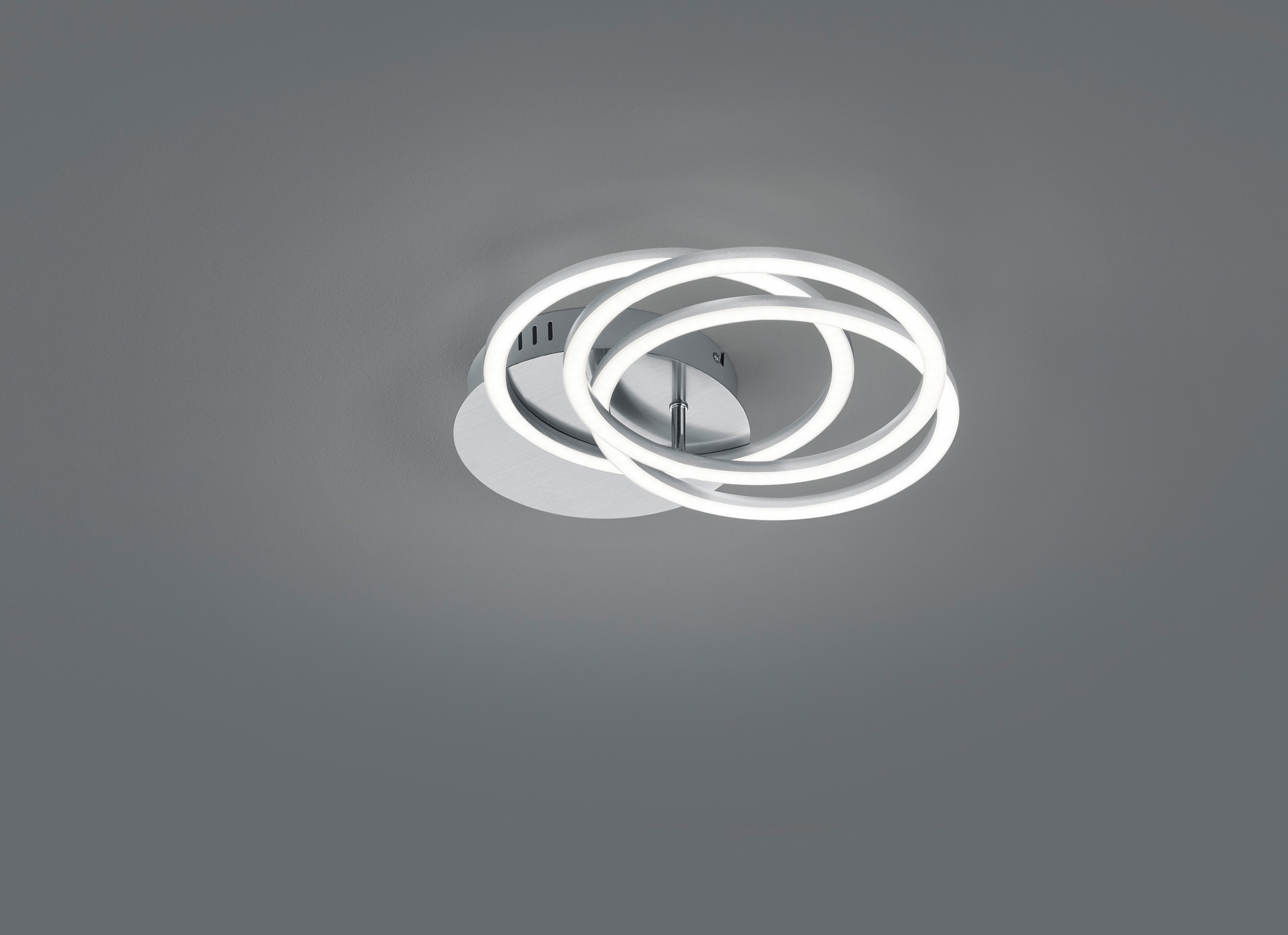 TRIO Leuchten LED Deckenleuchte online matt Deckenlampe / XXL Fernbedienung Nickel inkl. 3 mit Jahren Garantie 1 kaufen Ringen flammig-flammig, mit | schwenkbaren »Circle«