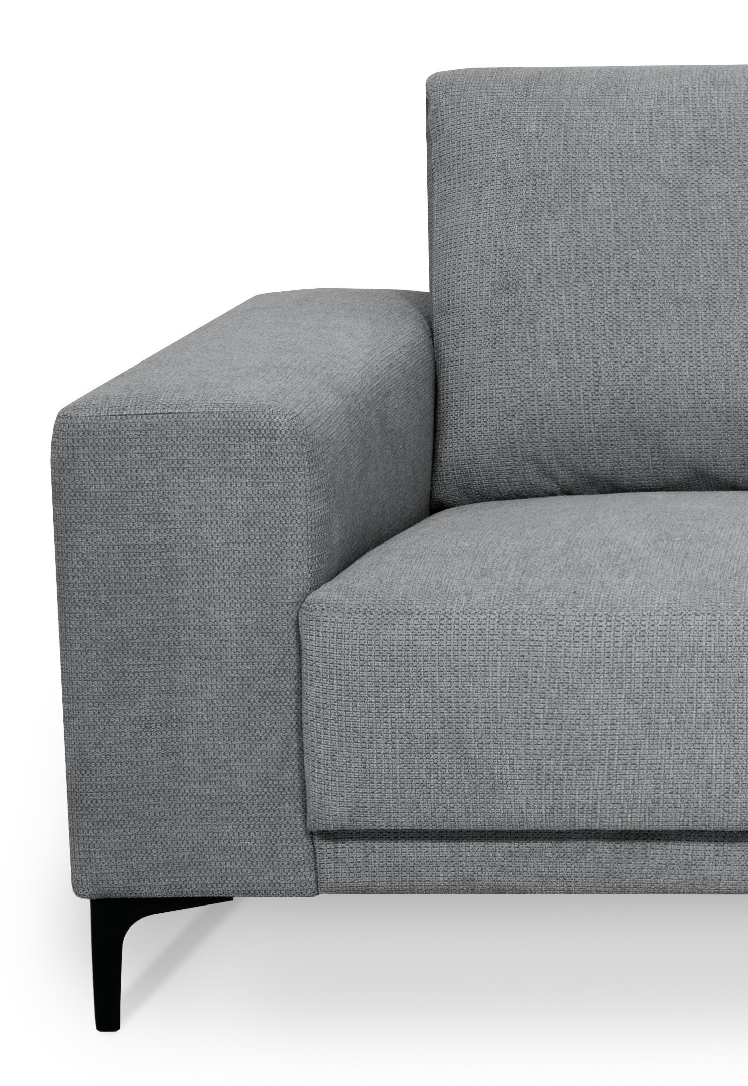 Places of Style Ecksofa »Xander, L-Form,«, Breite 280 cm, Soft-Touch Chenille, schwarze Metallfüßen