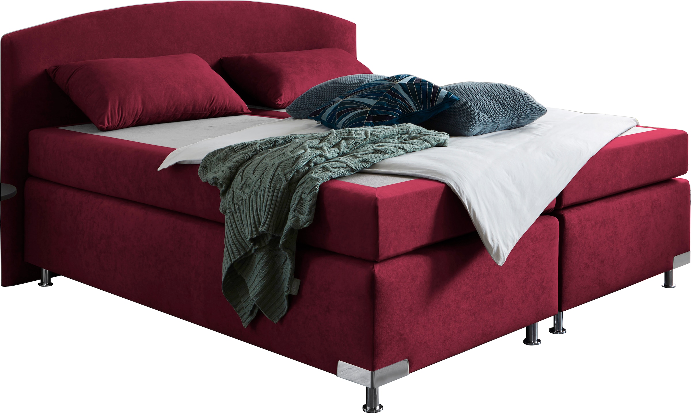 Westfalia Schlafkomfort Boxspringbett »Amsterdam in den Breiten 160x200, 180x200cm & 200x200cm« Optional mit Topper, 
