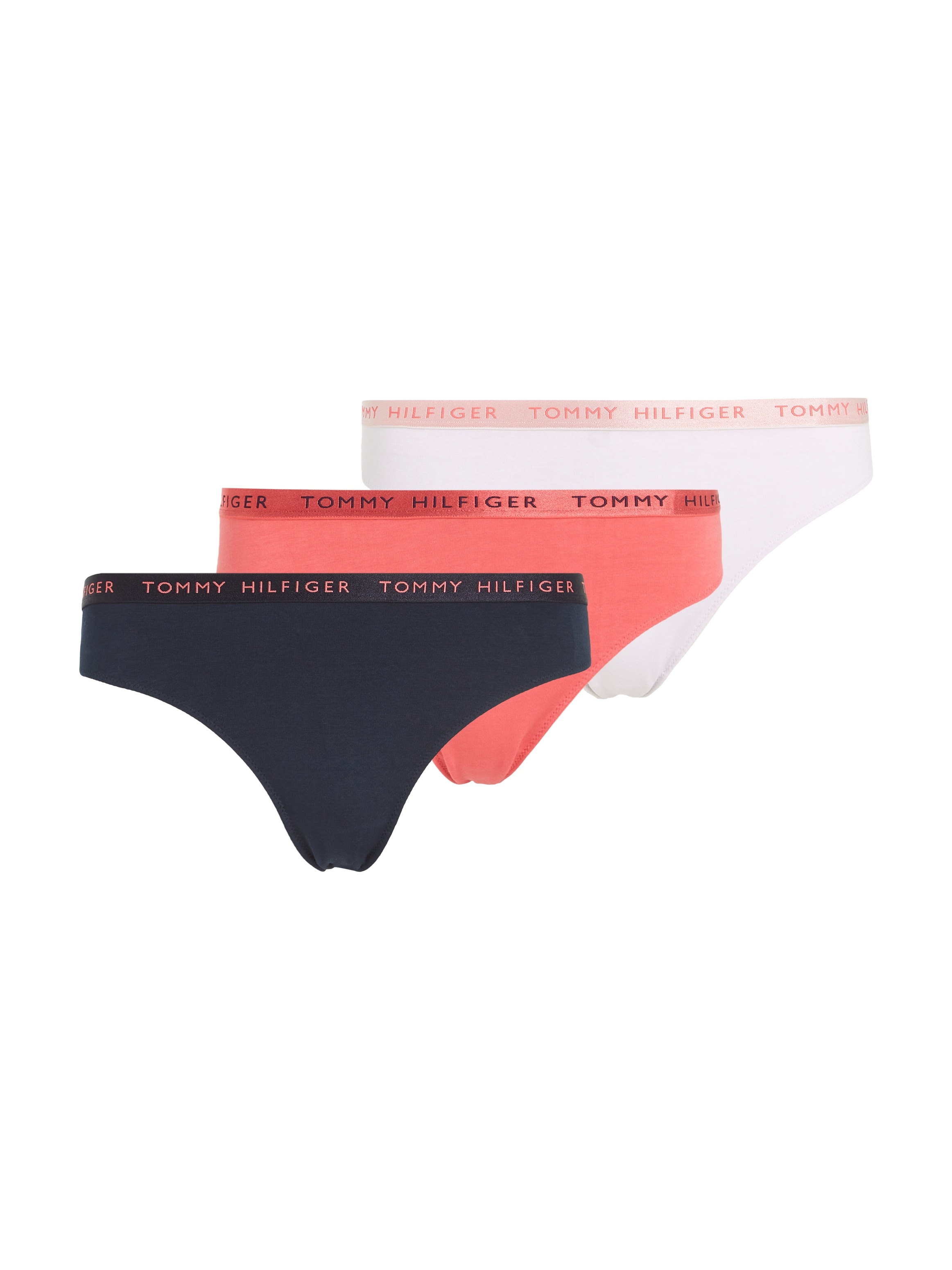 Slip »SHINE 3 PACK THONG GIFTING«, (Packung, 3er-Pack), mit Tommy Hilfiger Logobund