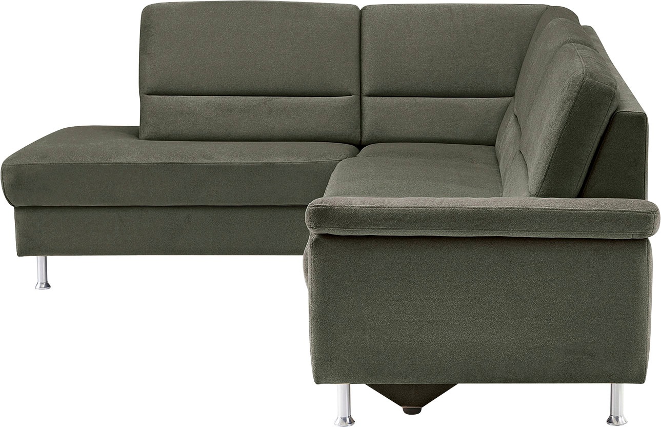 CALIZZA INTERIORS Ecksofa »Onyx L-Form«, Ottomane links oder rechts, wahlweise mit Bettfunktion, Breite 257 cm