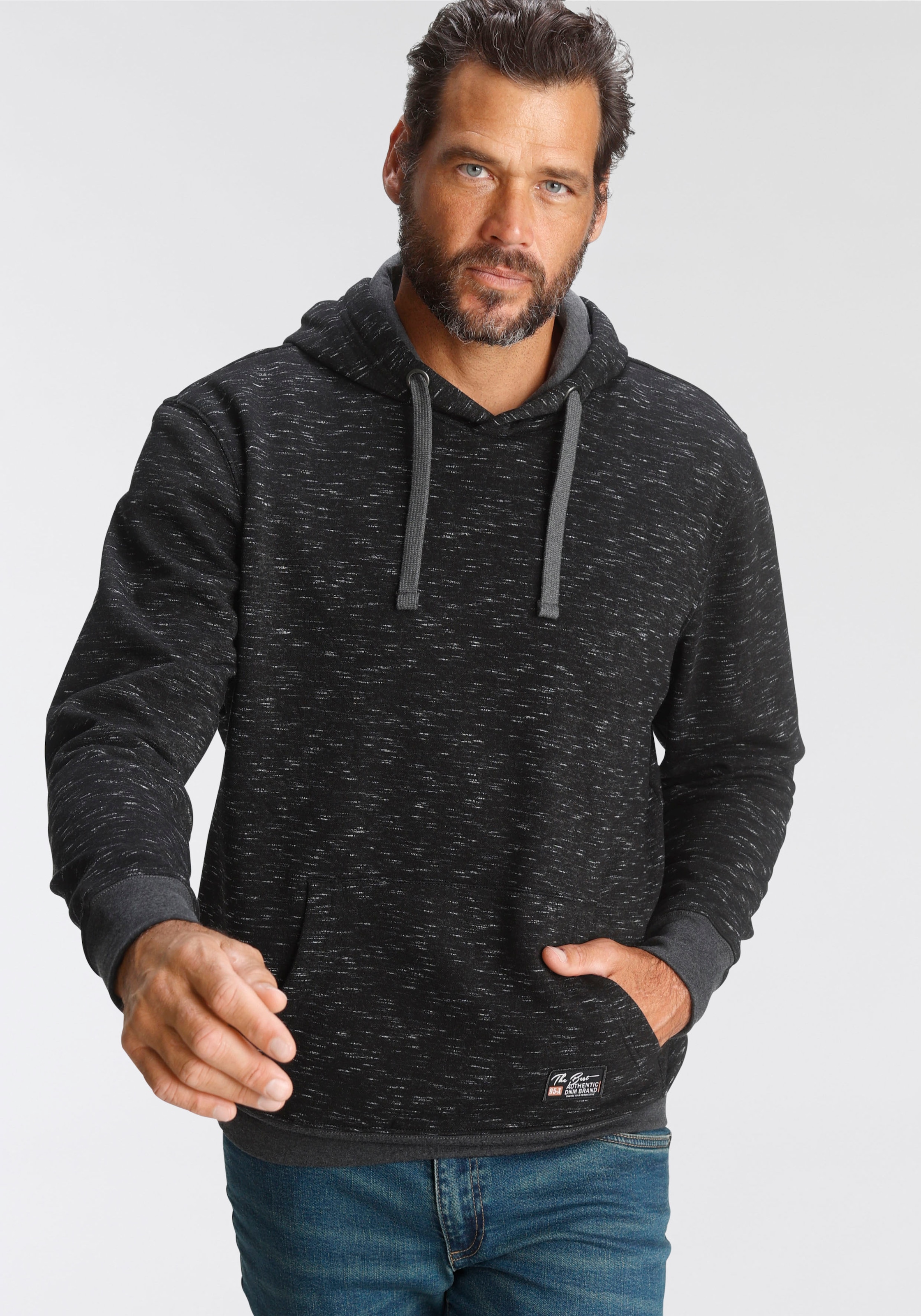 Man's World Kapuzensweatshirt, Langarm, mit Rippbündchen, mit Kapuze und Kordelzügen