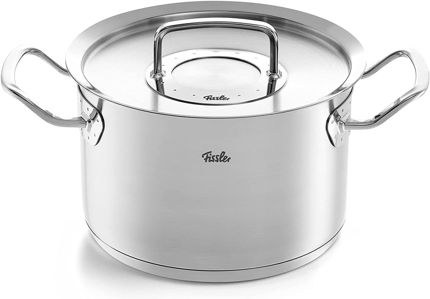 Fissler Topf-Set »ORIGINAL-PROFI COLLECTION® Edelstahl-Topfset« je 1 Kochtopf 16/20/24 cm, Stielkasserolle 16 cm, Pfanne 24 cm, 8 Stk. tlg. Edelstahl 18/10