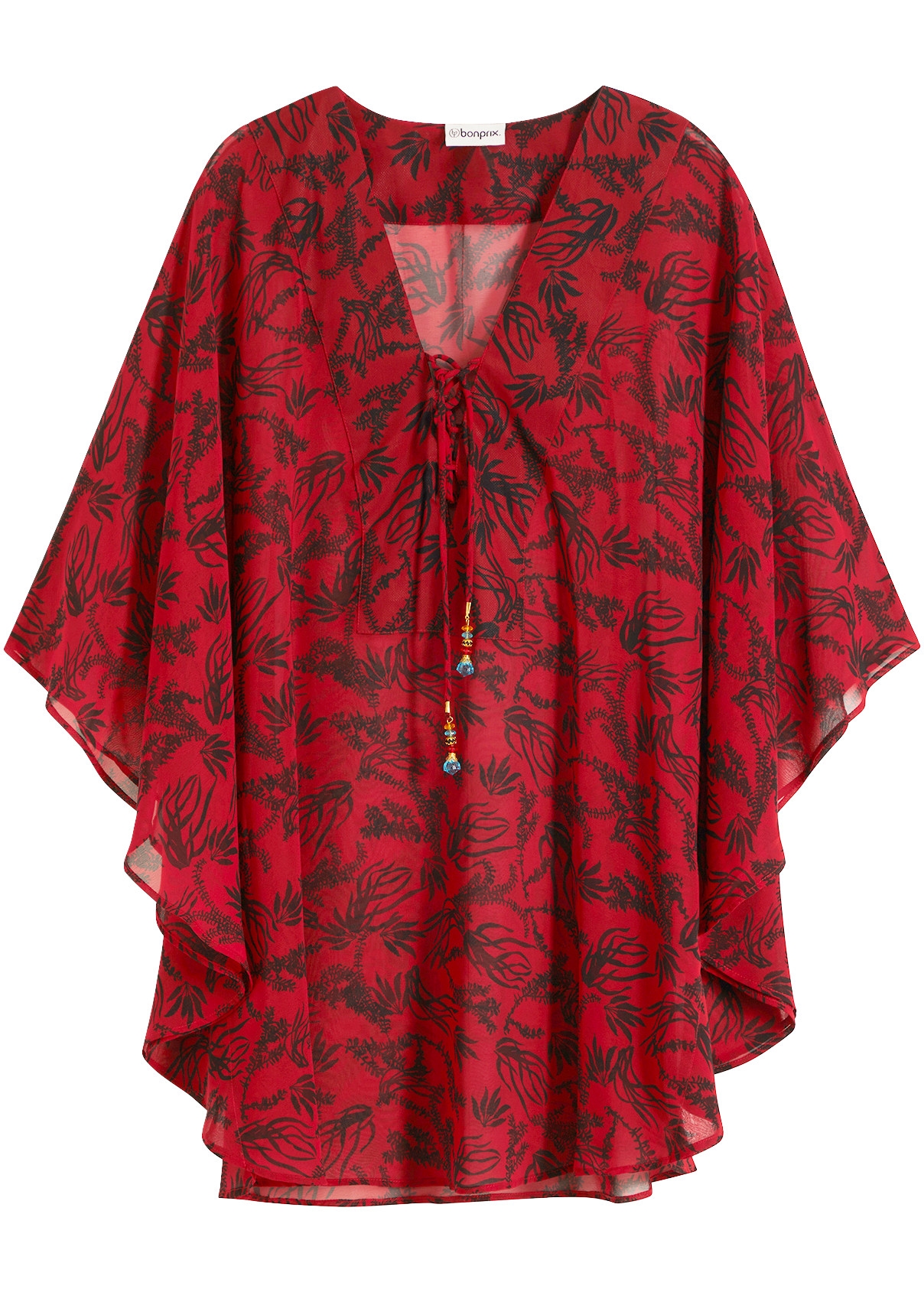 bonprix Longtunika aus Chiffon, weiter kastiger Schnitt
