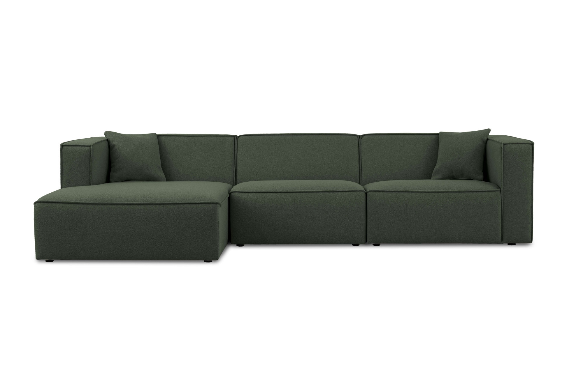 OTTO home Ecksofa »Tammie«, Breite 312 cm, Webstoff fein, bodentief, mit Wellenunterfederung