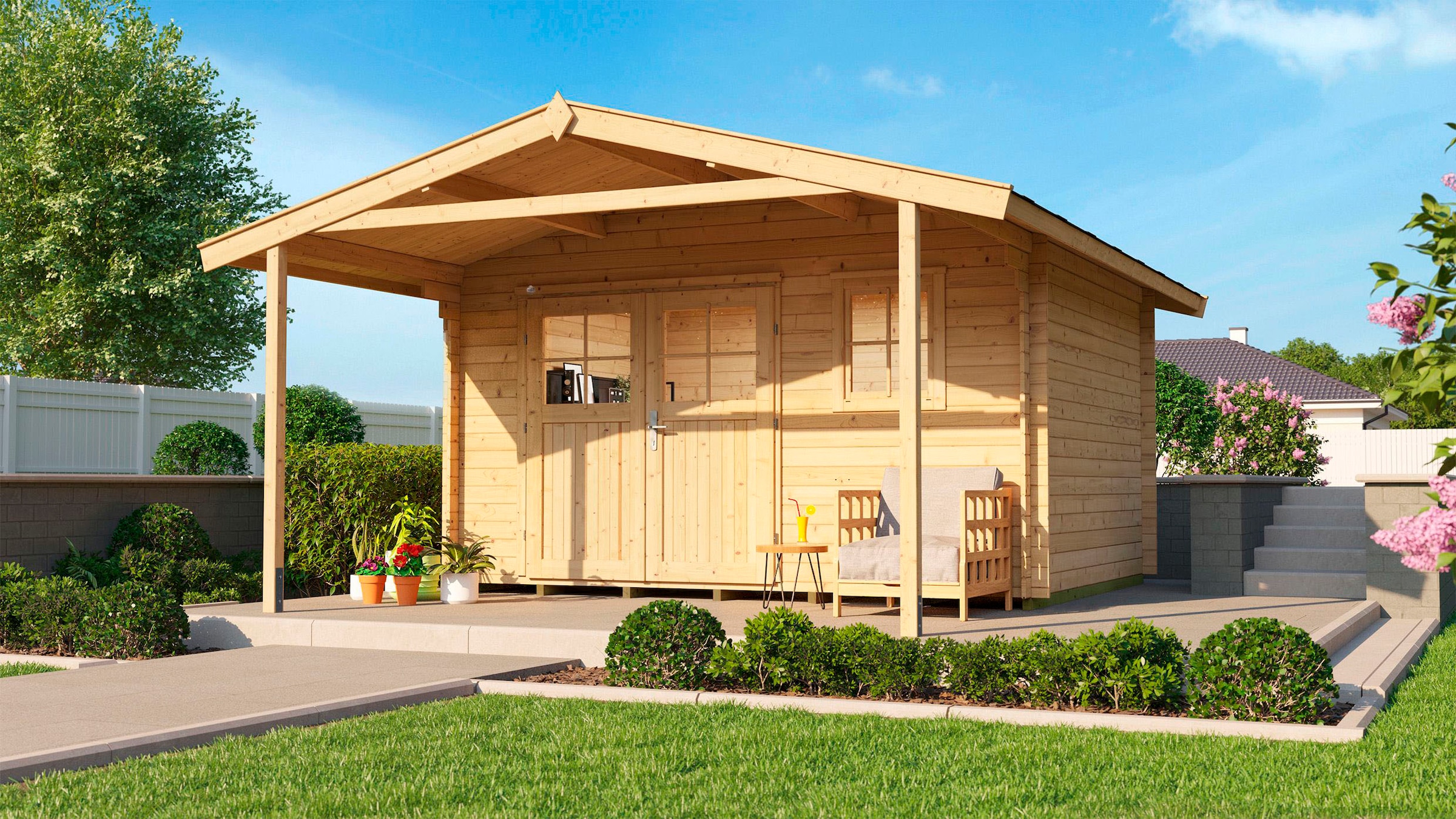 weka Gartenhaus »111 A Gr.3, 28 mm, natur«
