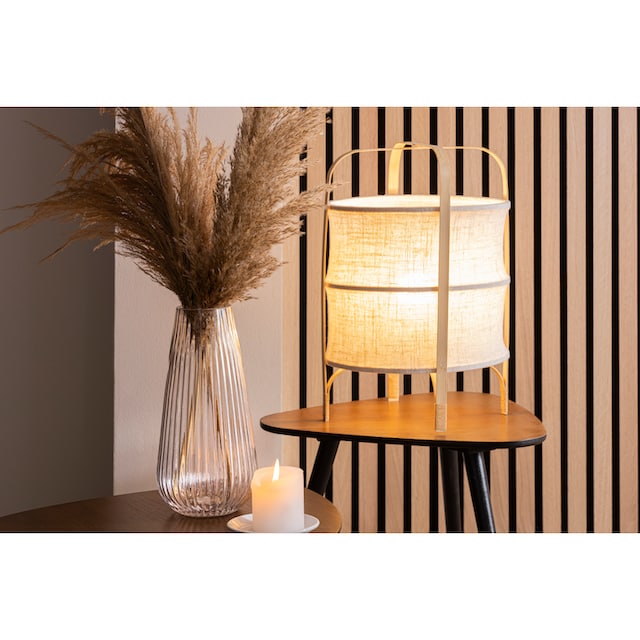 GALA Tischleuchte »McAnany Way«, 1 flammig-flammig, Tischlampe mit Textil  Schirm und Holz Rahmen, E27, beige/natur online kaufen | mit 3 Jahren XXL  Garantie