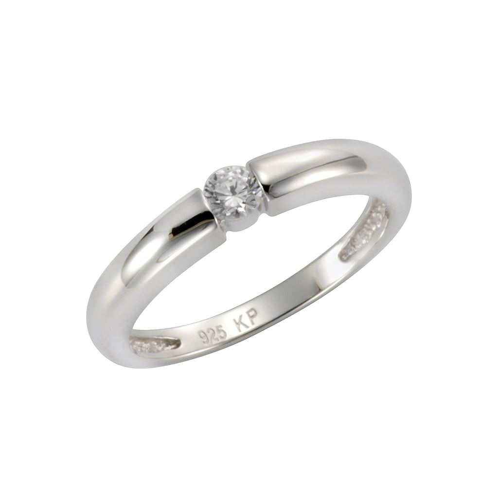 Firetti Fingerring »Schmuck Geschenk Silber 925 Damenring Verlobungsring Solitär«, mit Zirkonia (synth.)