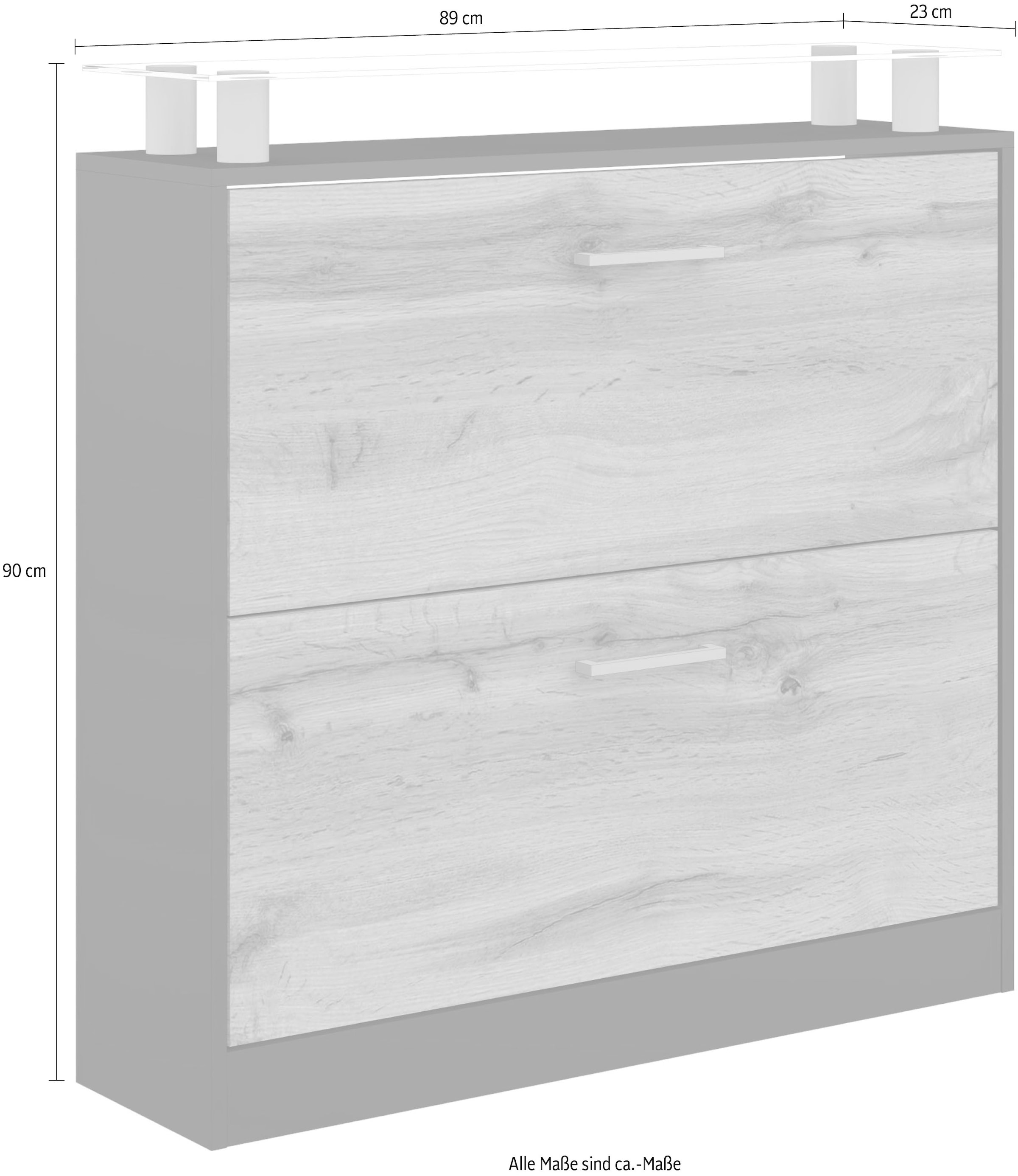 borchardt Möbel Schuhschrank »Finn«, Breite 89 cm, mit Glasablage