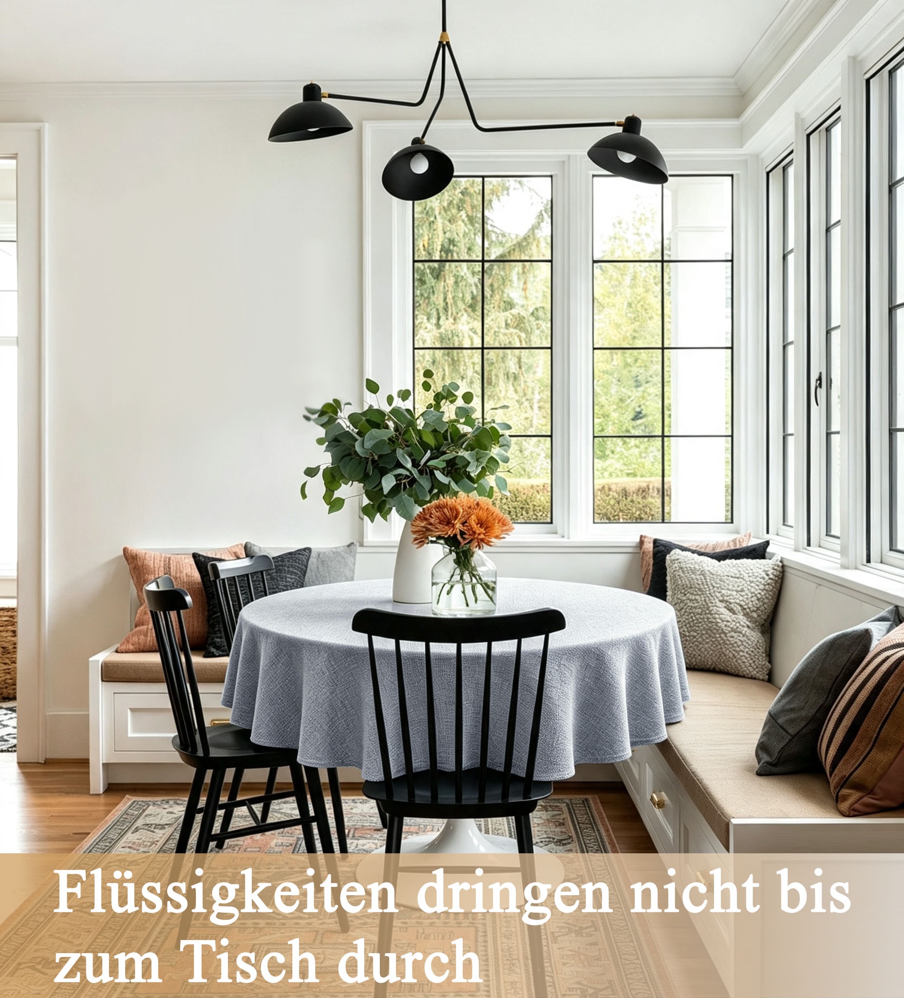 OTTO home Tischdecke "Ozzie 1 Stück, Leinenoptik, in eckig und rund" Formstabil & pflegeleicht, eckig oder rund, Dekoration