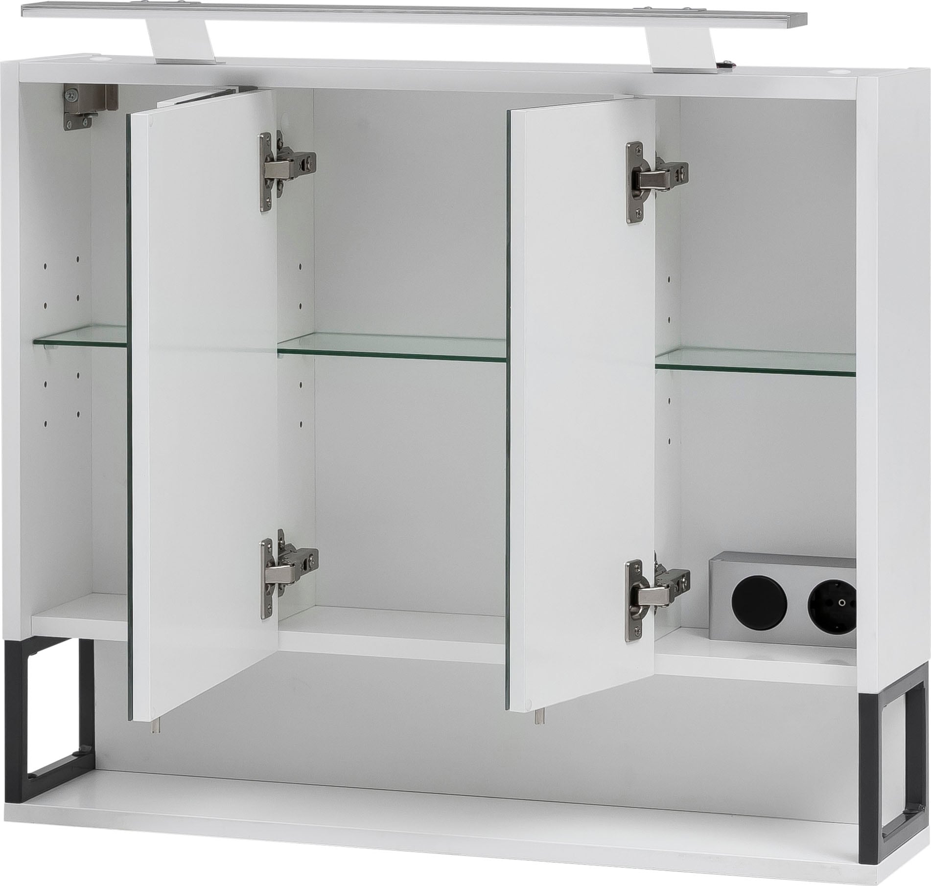 Schildmeyer Spiegelschrank »Limone«, Schalter-/Steckdosenbox online | 3 3-türig, Garantie mit kaufen Breite 70 XXL Jahren cm, LED-Beleuchtung