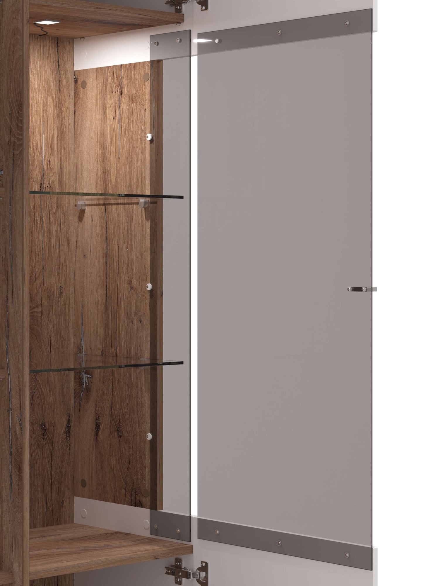 INOSIGN Vitrine »Burgundy Vitrinenschrank, Standvitrine, Showcase«, Hochglanzfronten, Glastür, Komplettes Innenleben