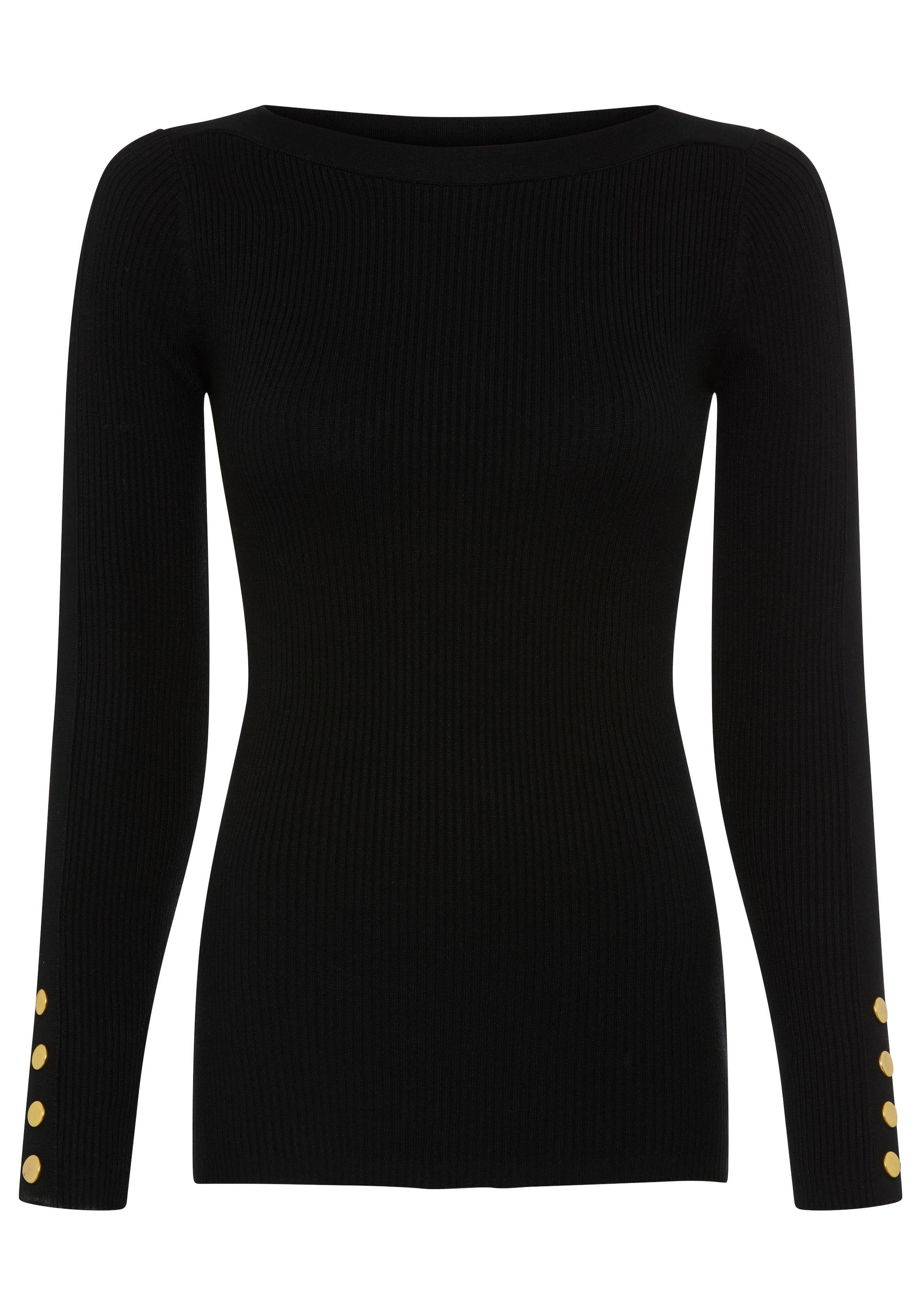 Melrose Strickpullover aus Rippqualität mit Knöpfen