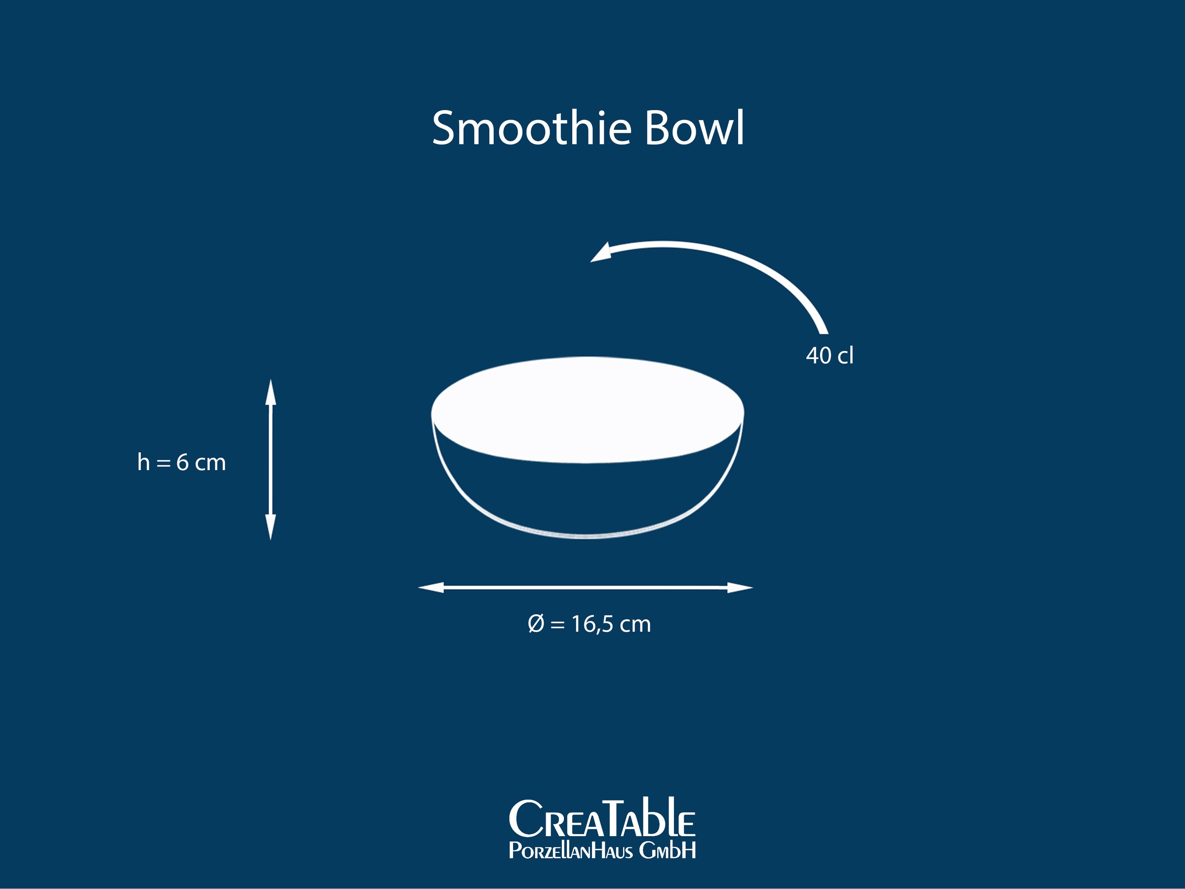 CreaTable Schüssel »Hot, Smoothie Bowl 4-tlg.« 4 aus Steinzeug Moderne Coupeform, außergewöhnliches Design