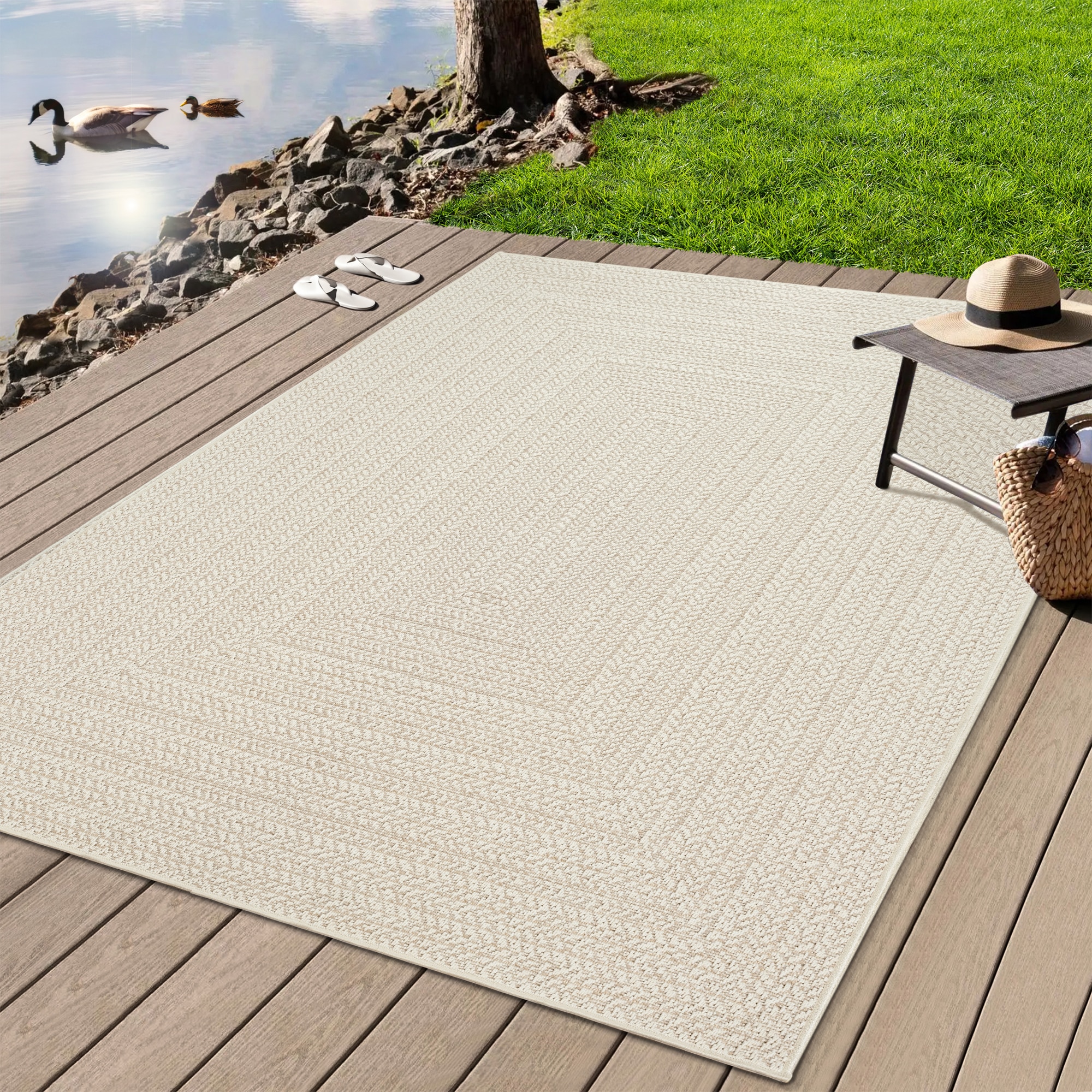 merinos Teppich »Kenzy 1« rechteckig 10 mm Höhe robuster In- und Outdoor Teppich im natürlichen Jute-Look, wetterfest