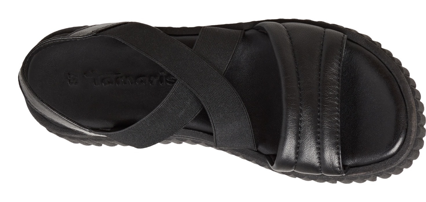 Tamaris Keilsandalette  , Plateau, Riemchensandale, Sommerschuh mit Kreuzbandage