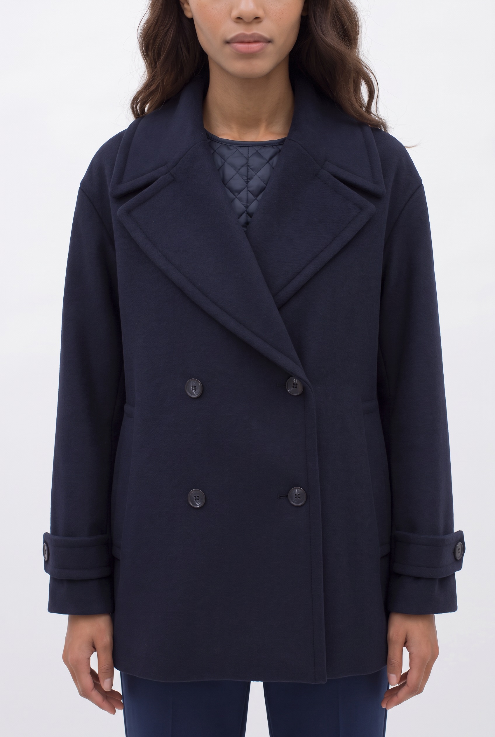 BOSS ORANGE Kurzmantel »Cisabena Premium Damenmode« mit Wollanteil, Relaxed Fit