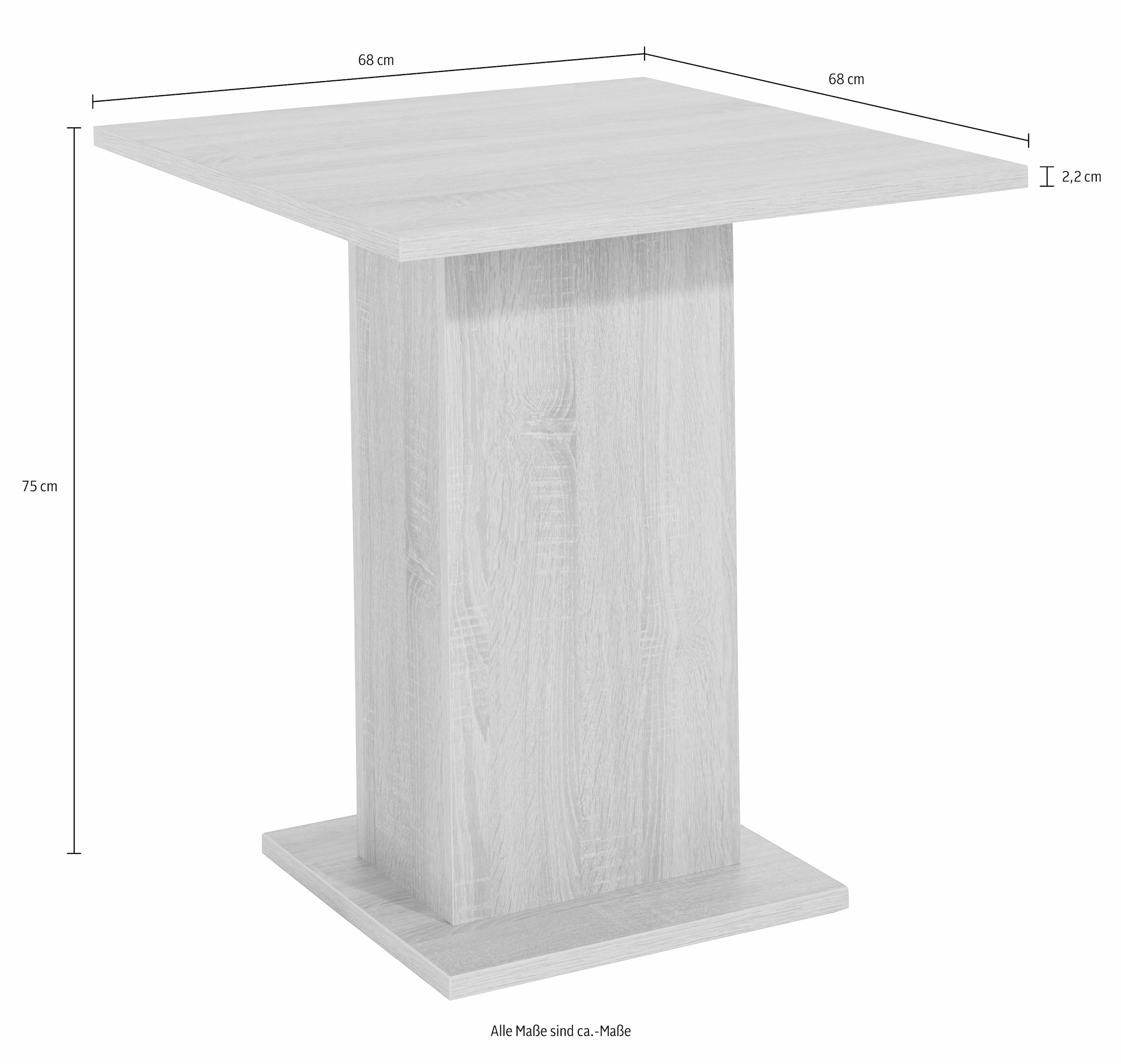 Home affaire Säulen-Esstisch »Luce«, Breite 68 oder 110 cm