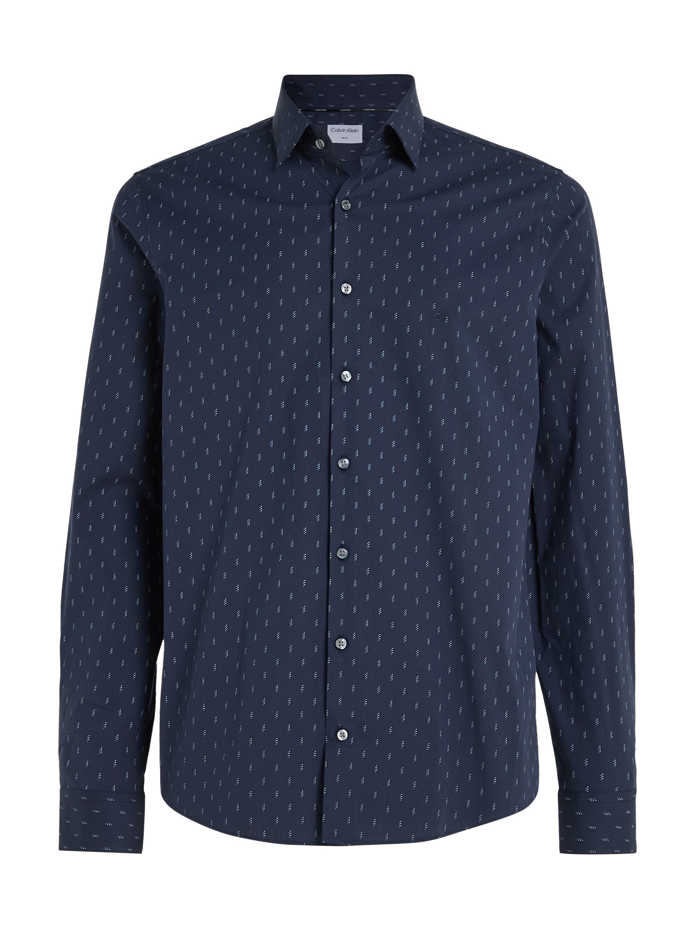 Calvin Klein Langarmhemd »POPLIN LEAF PRINT SLIM SHIRT«