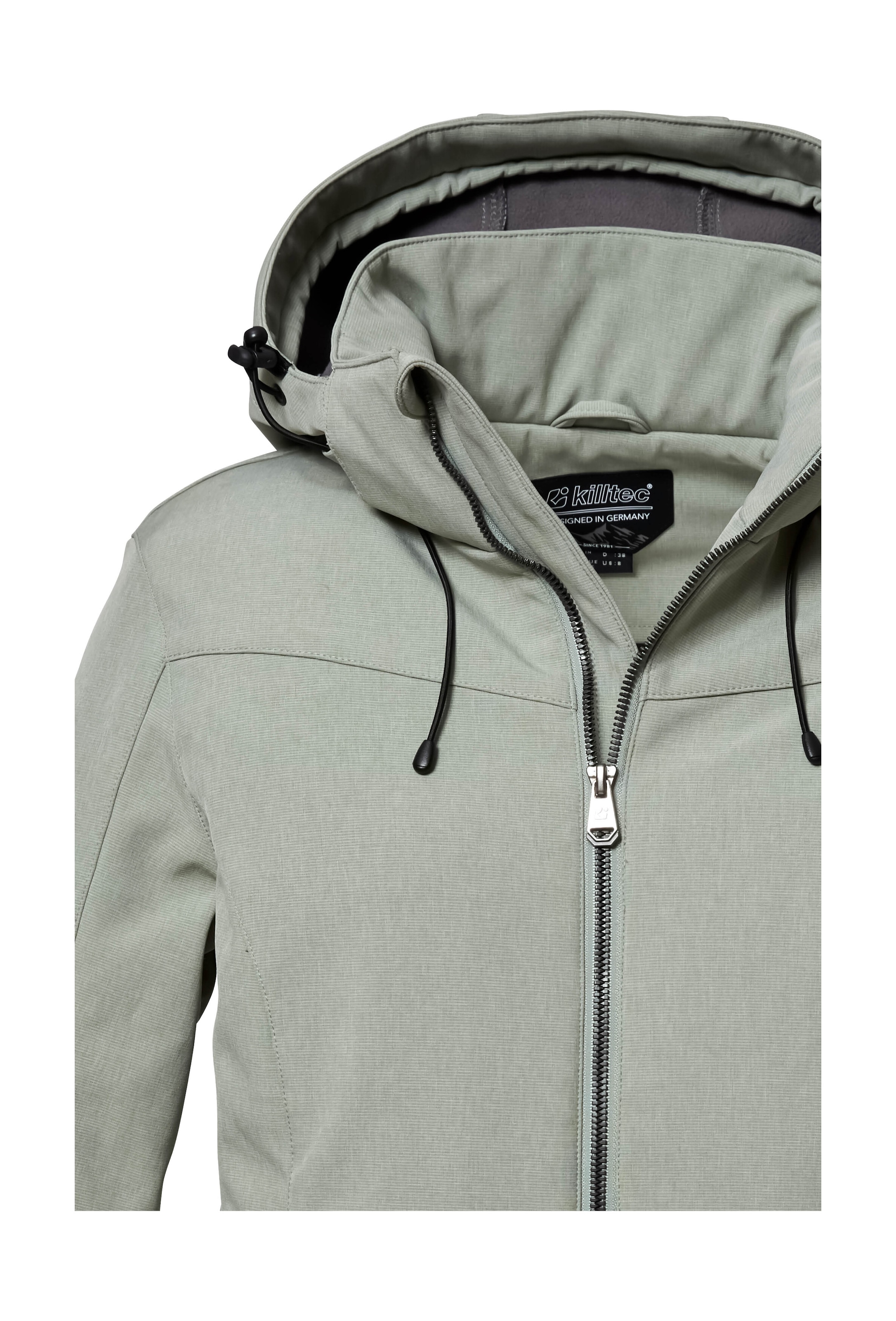 Killtec Softshelljacke »Damen Softshelljacke«, Wasserabweisende, winddichte Softshelljacke mit abnehmbarer Kapuze