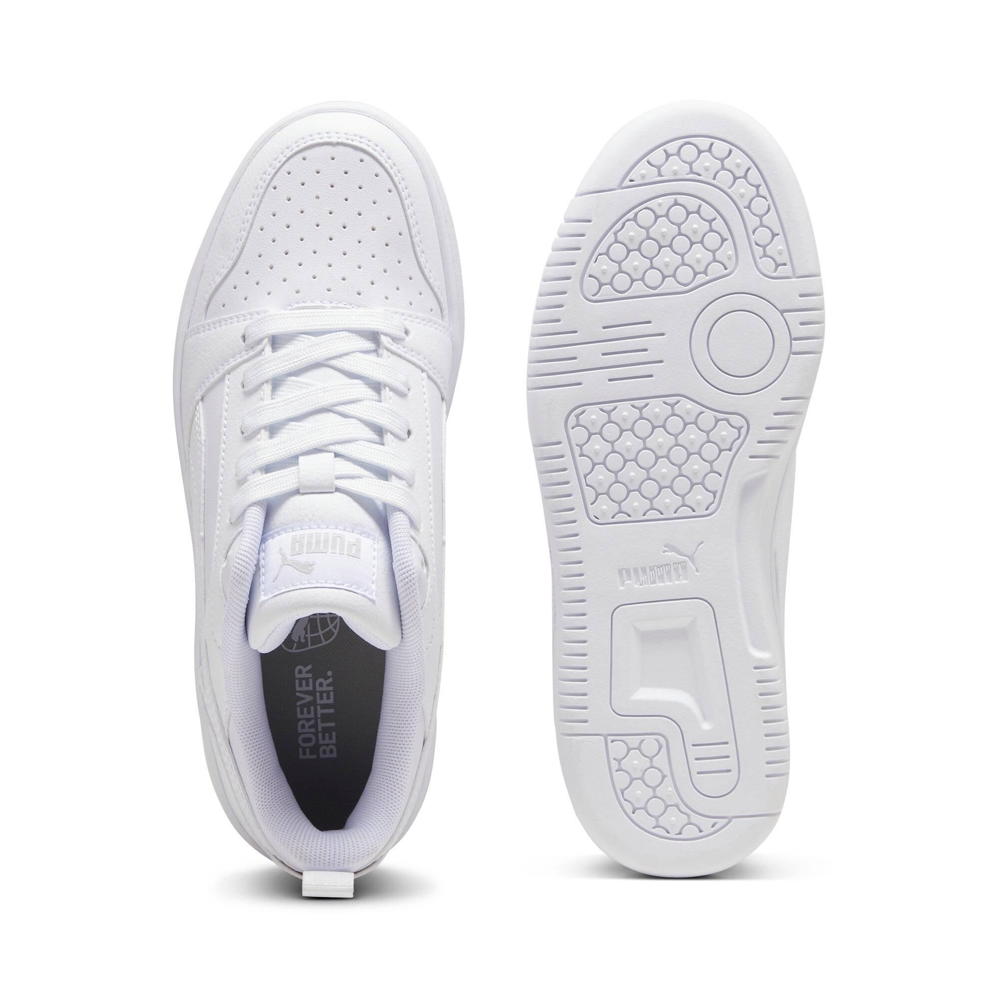 PUMA Sneaker »REBOUND V6 LO JR«  mit Schnürverschluss, dämpfendes Fußbett, aus Synthetik