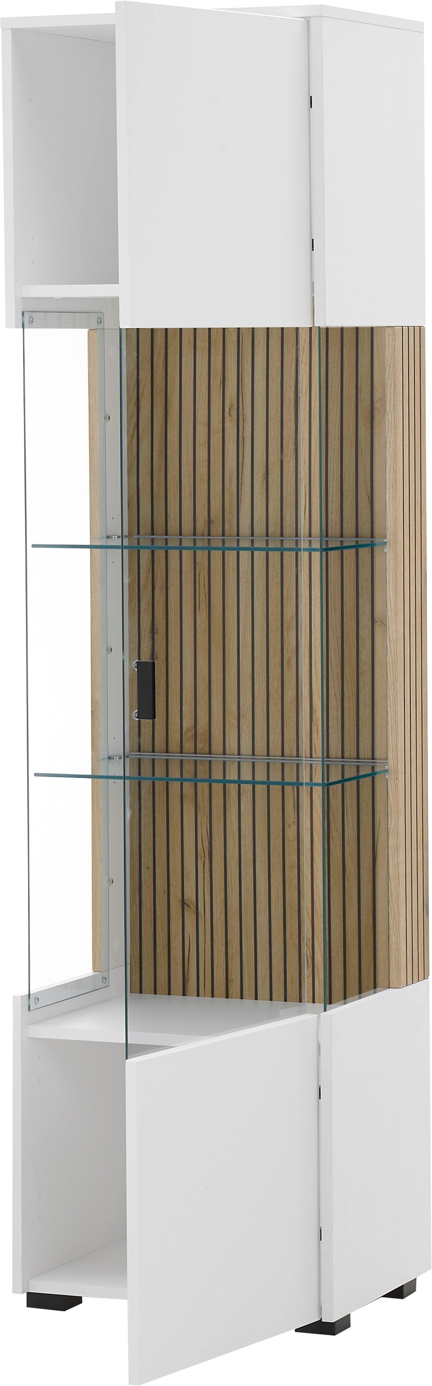 INOSIGN Vitrine »Hudson« in moderner Trendfarbe, Griffe aus Metall (Schwarz), Höhe 180 cm