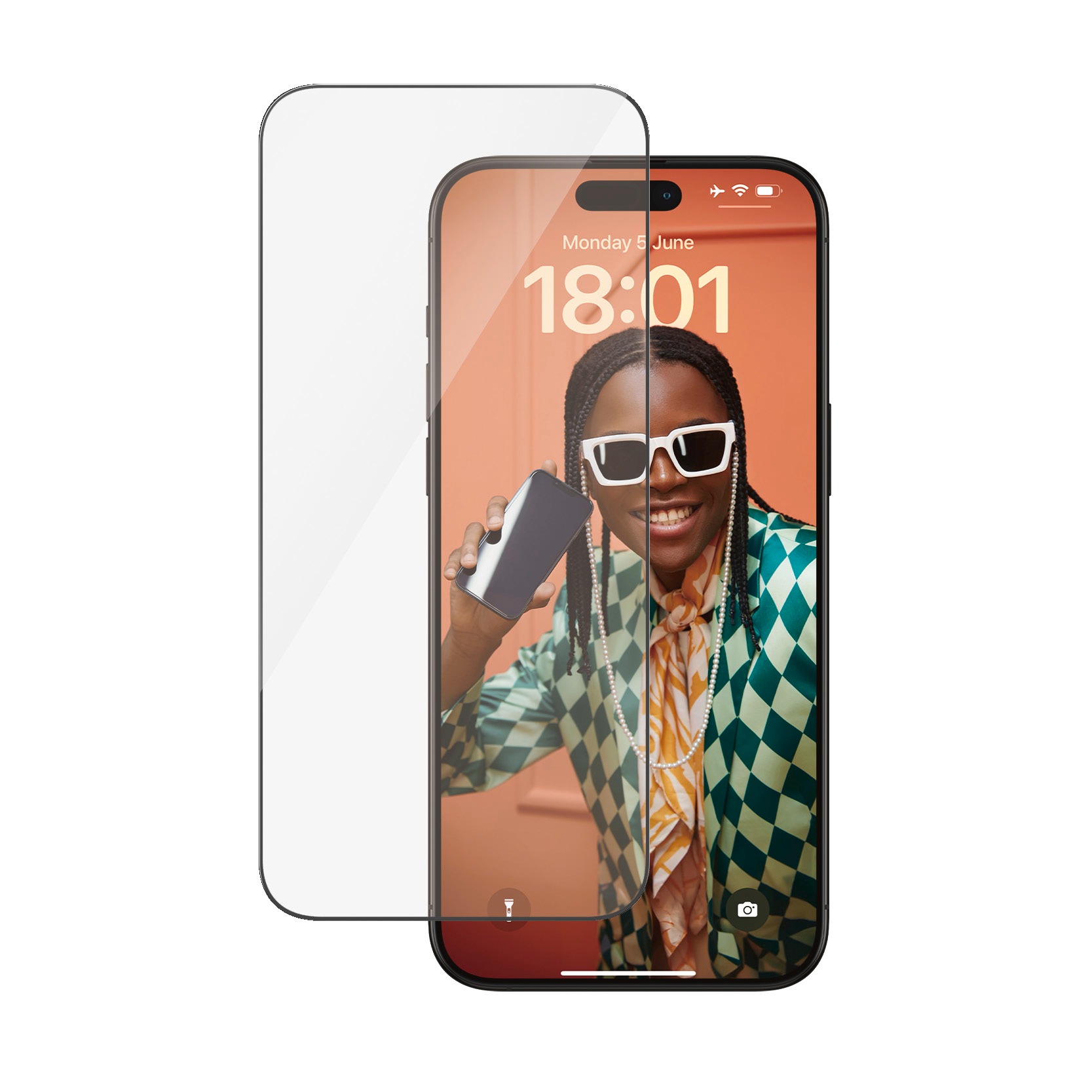 PanzerGlass Displayschutzglas »Ultra-Wide Fit Screen Protector für iPhone 15 Pro Max«, für Apple iPhone 15 Pro Max, Displayschutzfolie, Schutzfolie, Bildschirmschutz, kratz- & stoßfest