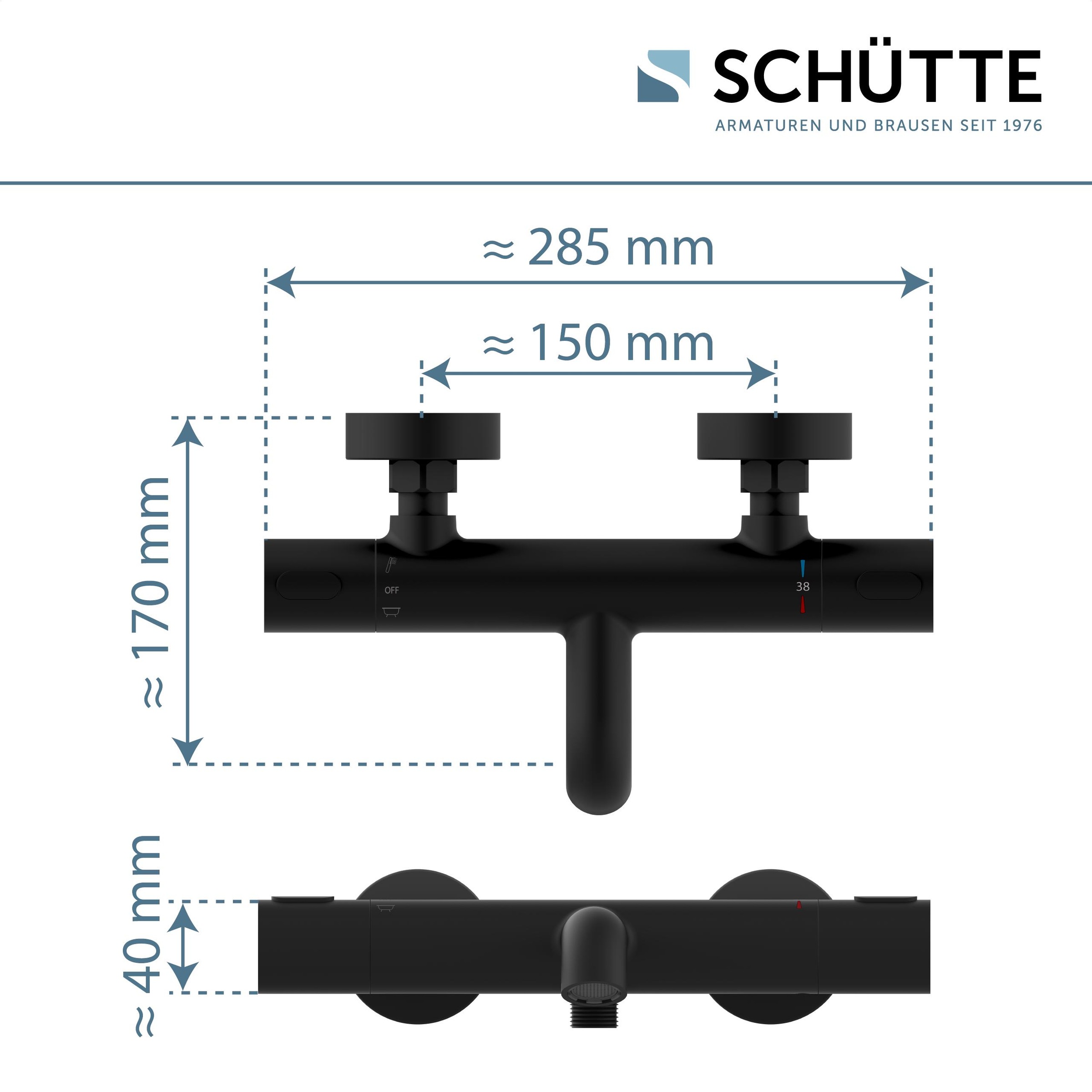 Schütte Wannenarmatur »»LOS ANGELES« Thermostat Wannenfüllarmatur«, (1 St.)