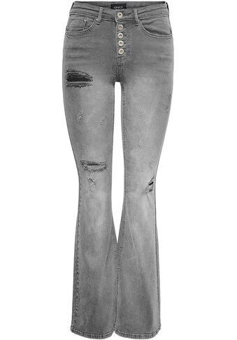 Only Bootcut-Jeans »ONLPAOLA HW RETRO FLARED«, mit Destroyed Details kaufen