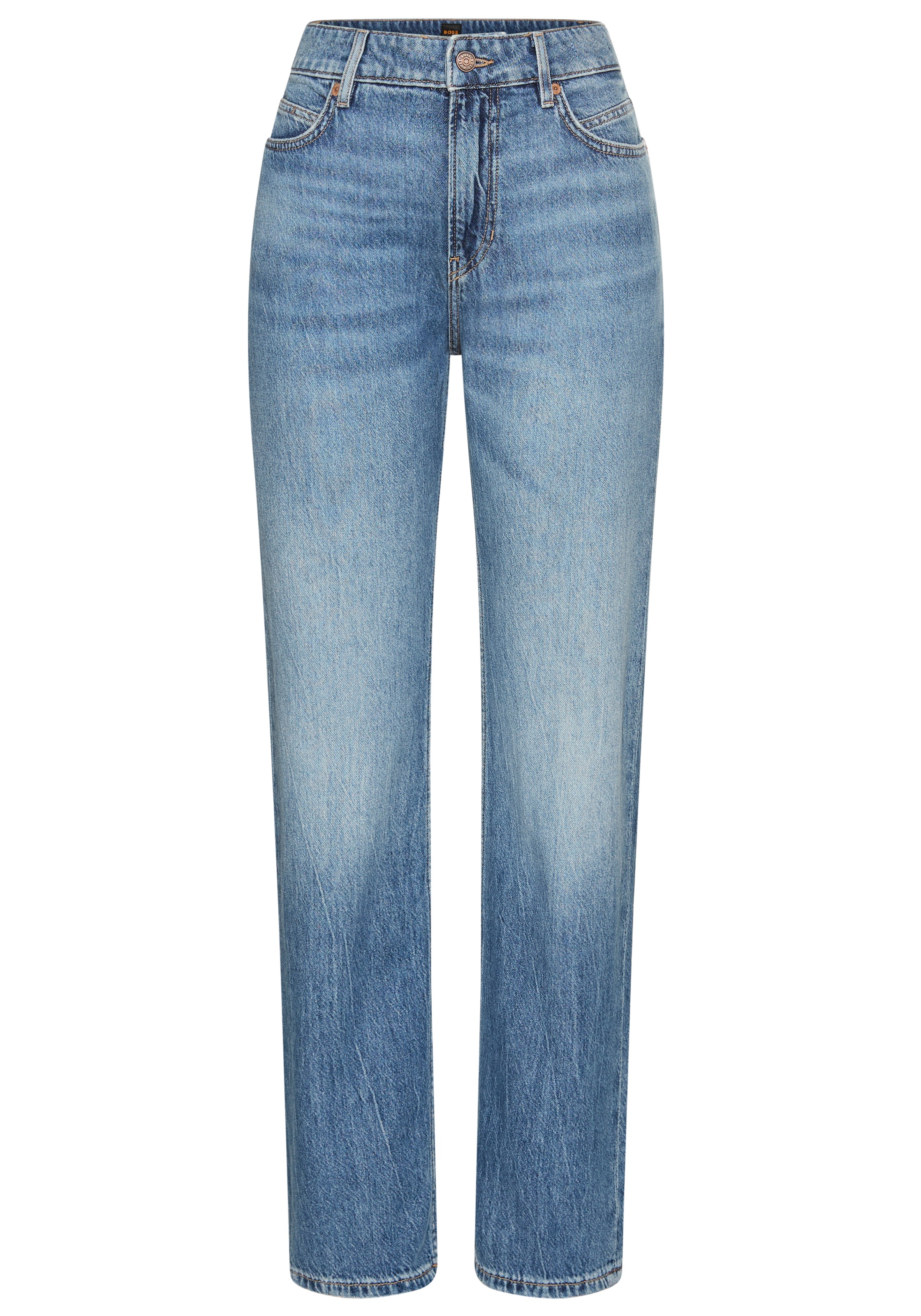 BOSS ORANGE Straight-Jeans »Ada 10.0 Premium Damenmode«, mit hohem Bund, High Rise