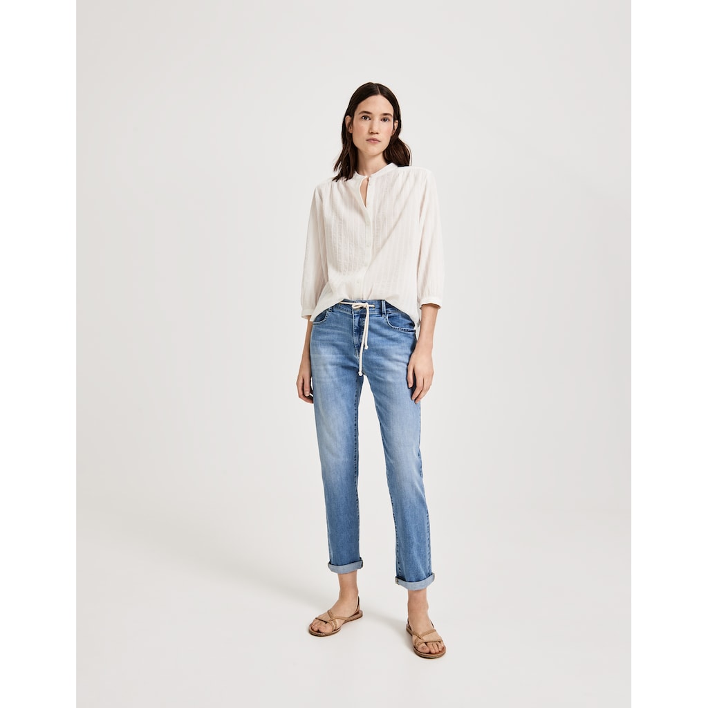 OPUS Boyfriend-Jeans »Louis«, (2 tlg., mit Bindeband), mit Kordelzug