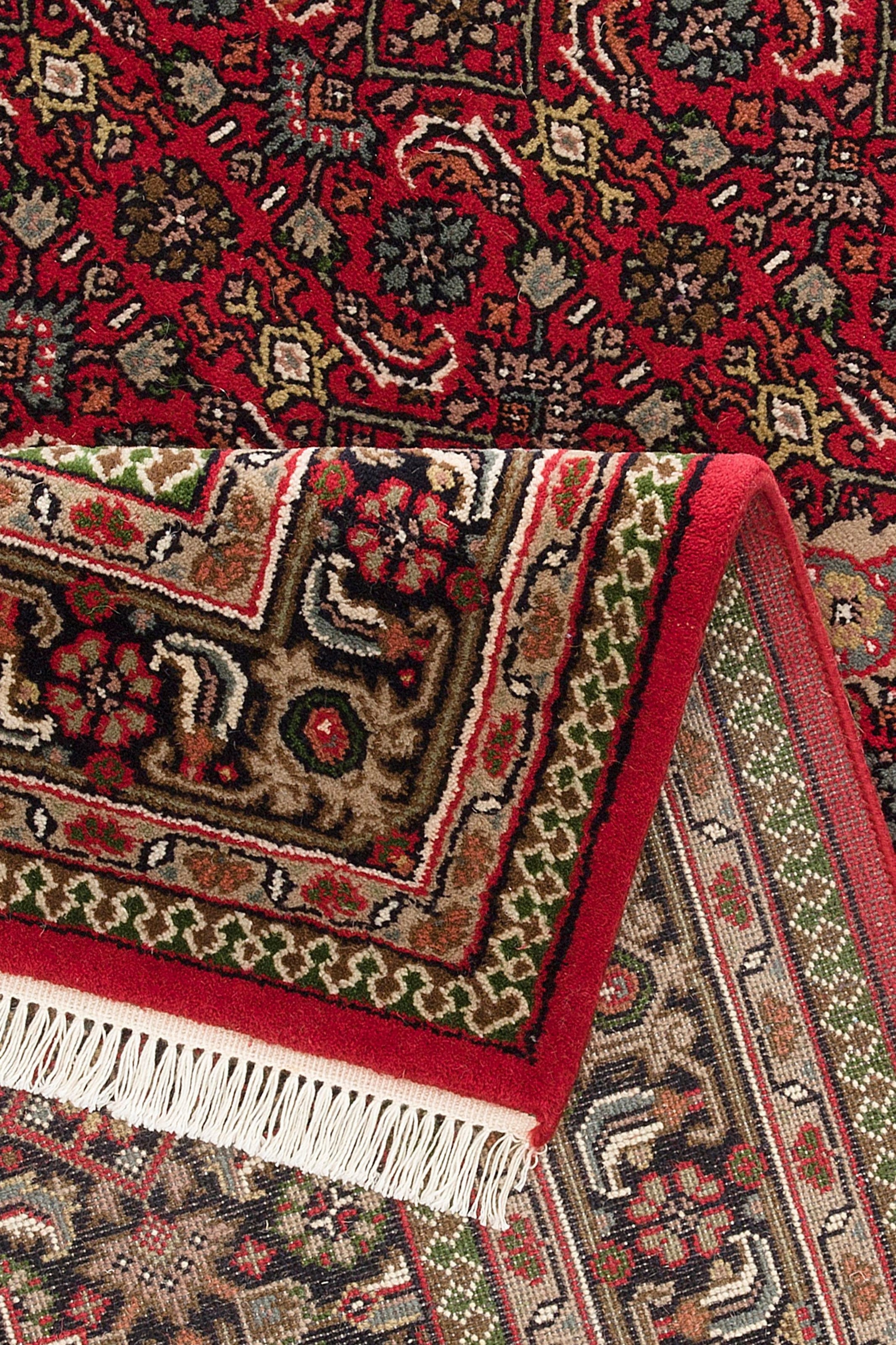 my home Orientteppich »Fares«, rechteckig, 12 mm Höhe, handgeknüpft, reine Wolle, mit Fransen, Wohnzimmer