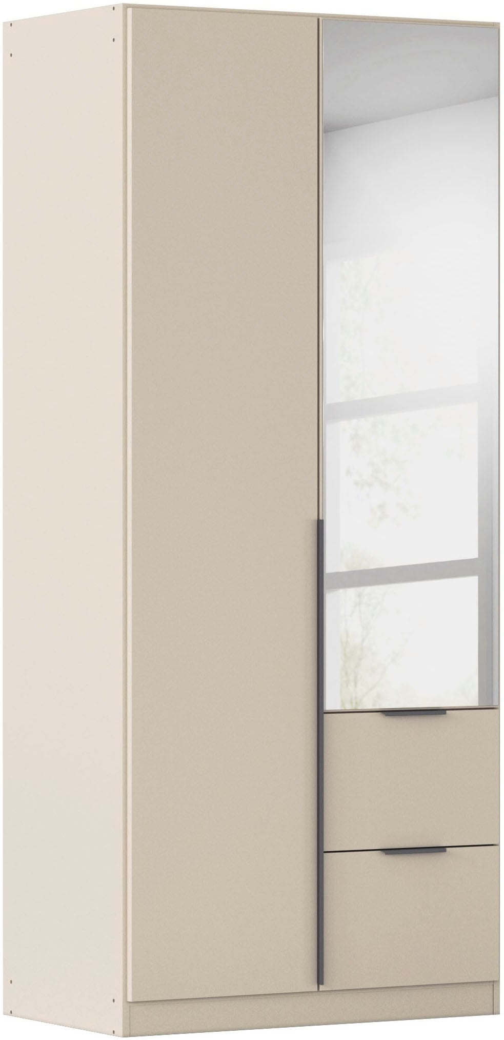 OTTO home Drehtürenschrank »Kleiderschrank Schrank Garderobe AGORDO mit Dekor- oder Hochglanzfront« in zwei Griff-Farben, Breiten 91-360 cm,  mit Außenschubkästen, in 7 Breiten und 2 Höhen MADE IN GERMANY