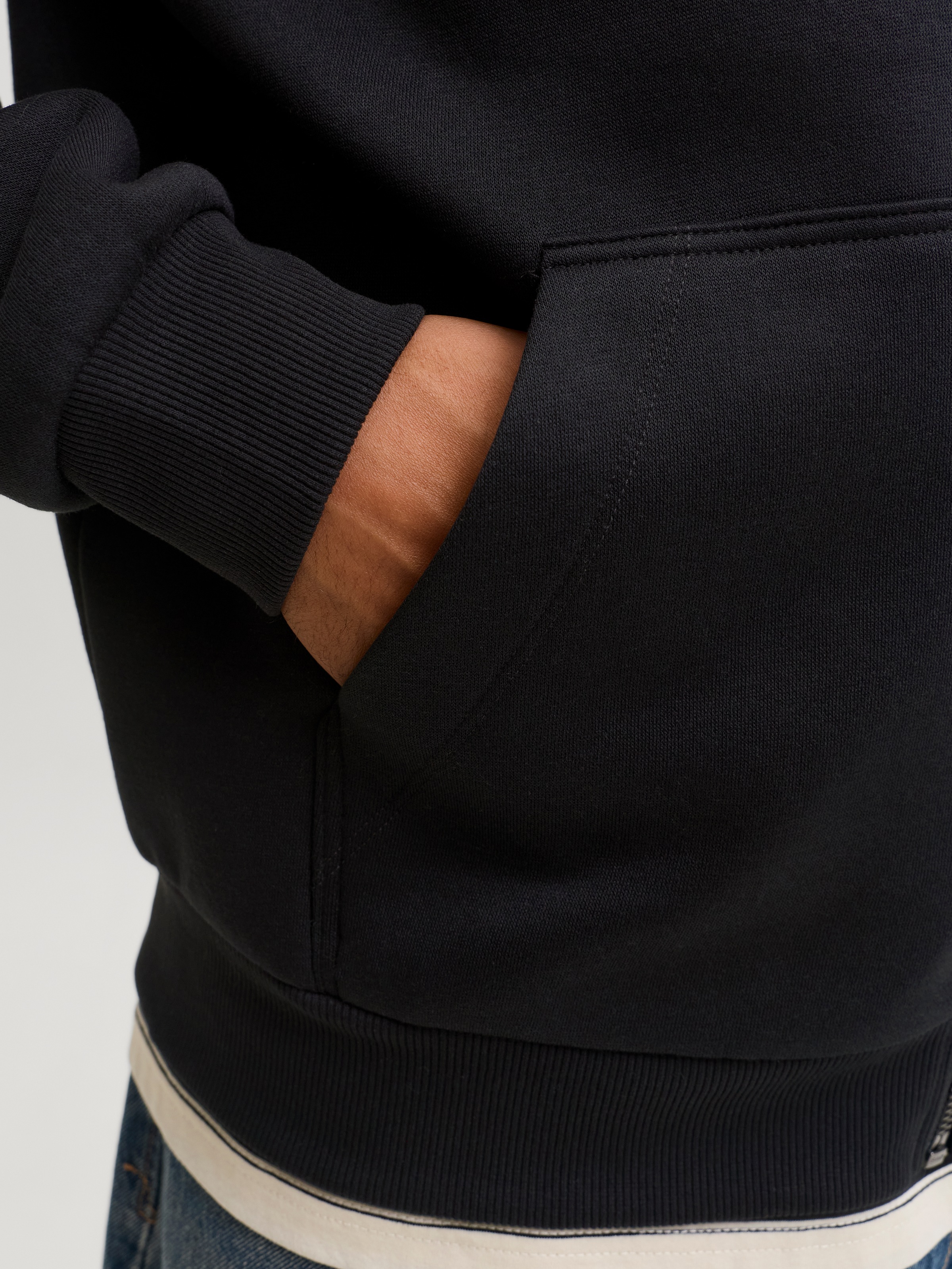 Jack & Jones Sweatjacke »JJEBRADLEY SWEAT ZIP HN NOOS« Materialmix, regular fit