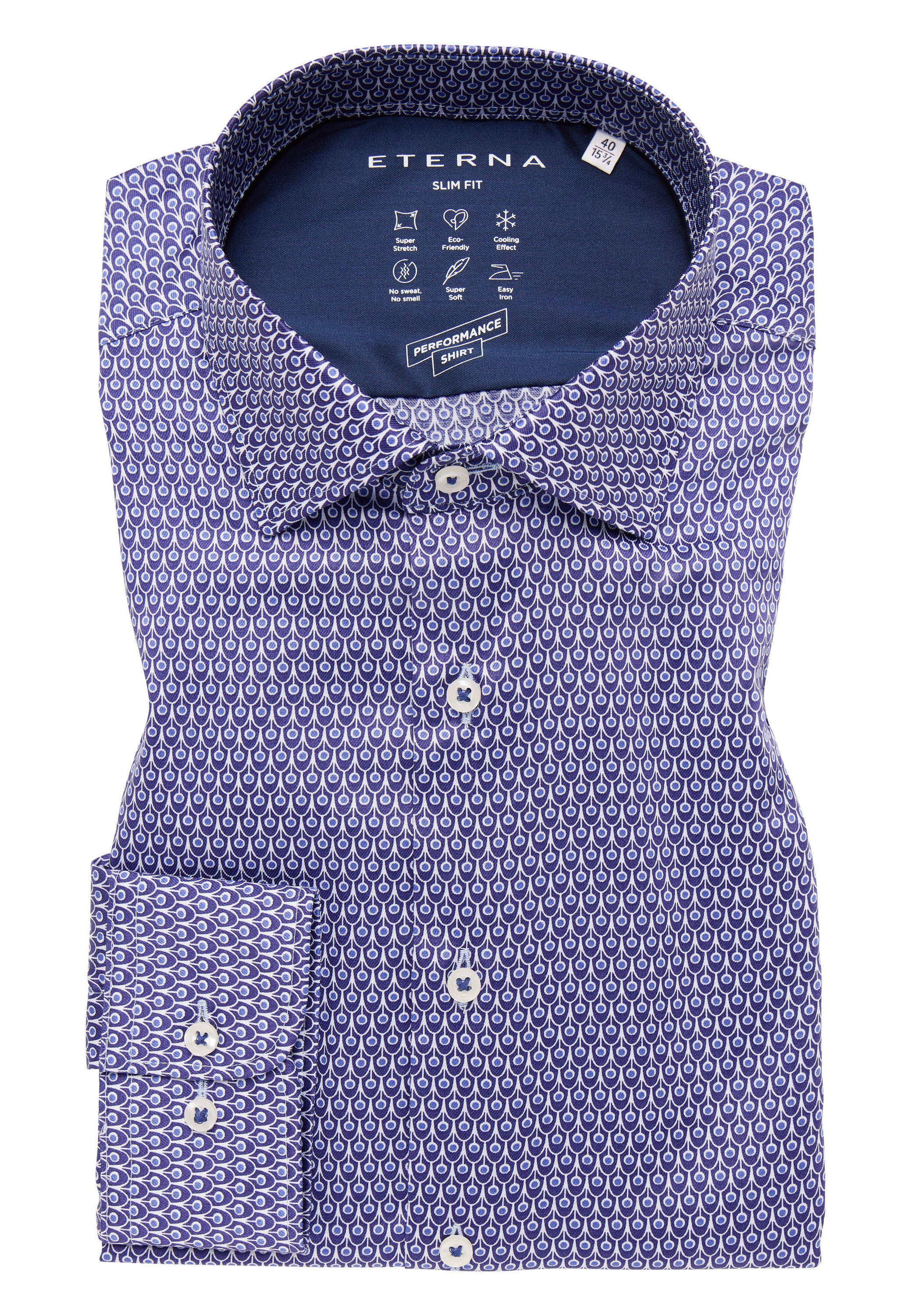 Eterna Langarmhemd »SLIM FIT«, EASY IRON (bügelleicht)