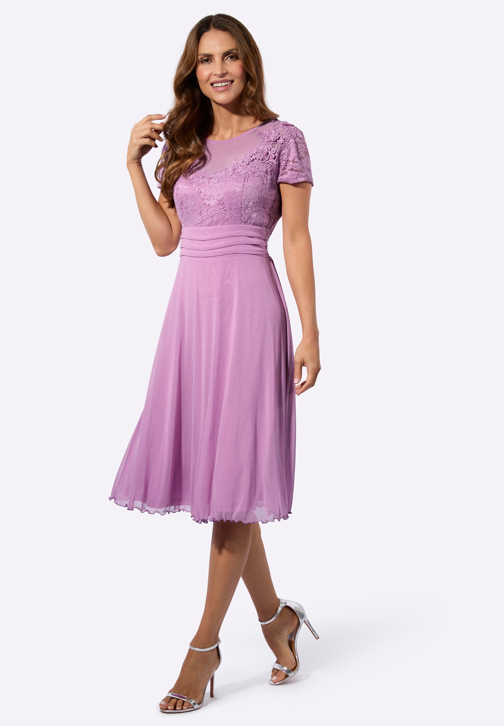 Witt Jerseykleid »Spitzen-Kleid Spitzenkleid mit Mesh-Partien« Ohne Taschen